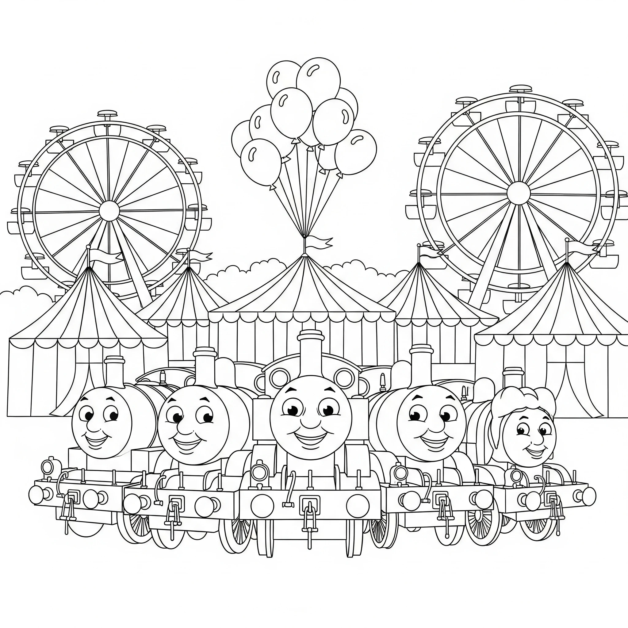 coloriage Thomas et Ses Amis pour enfant de 6 ans 1