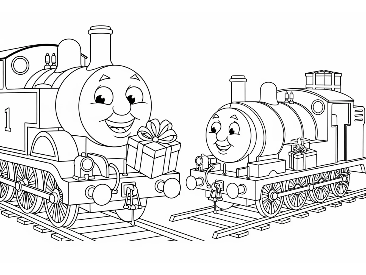 imprimer coloriage Thomas et Ses Amis gratuit