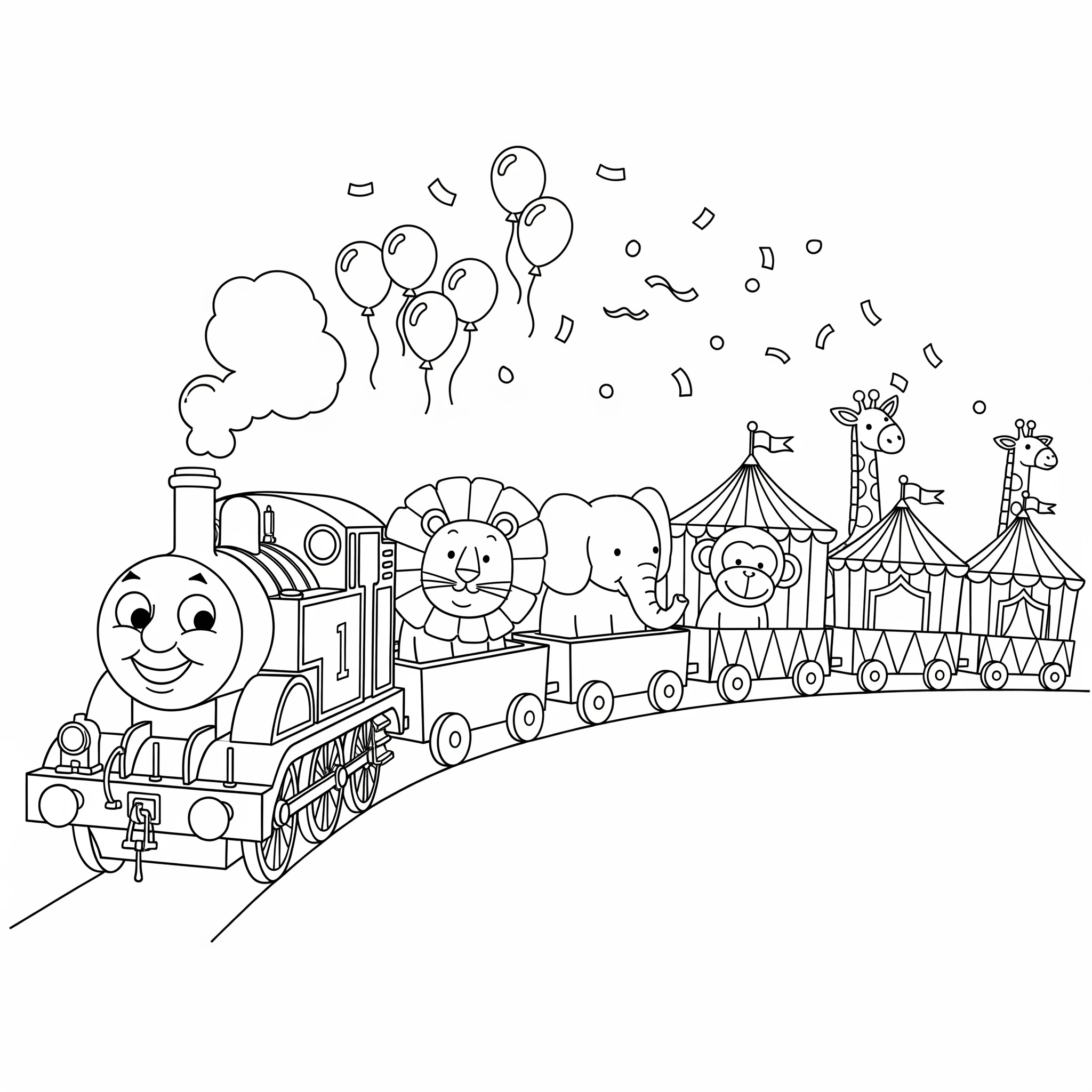 coloriage Thomas et Ses Amis pour enfants a imprimer