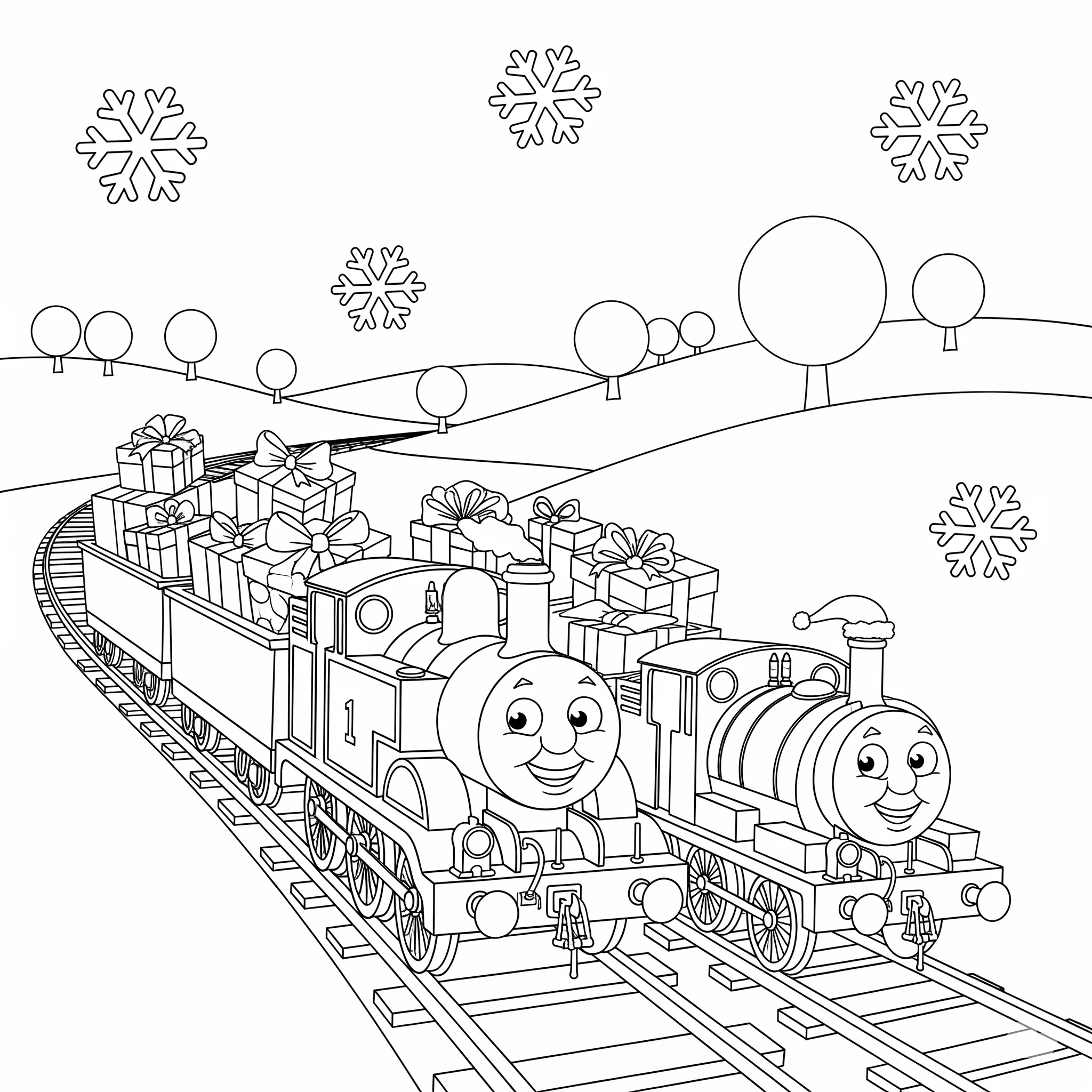 coloriage Thomas et Ses Amis et découpage à imprimer