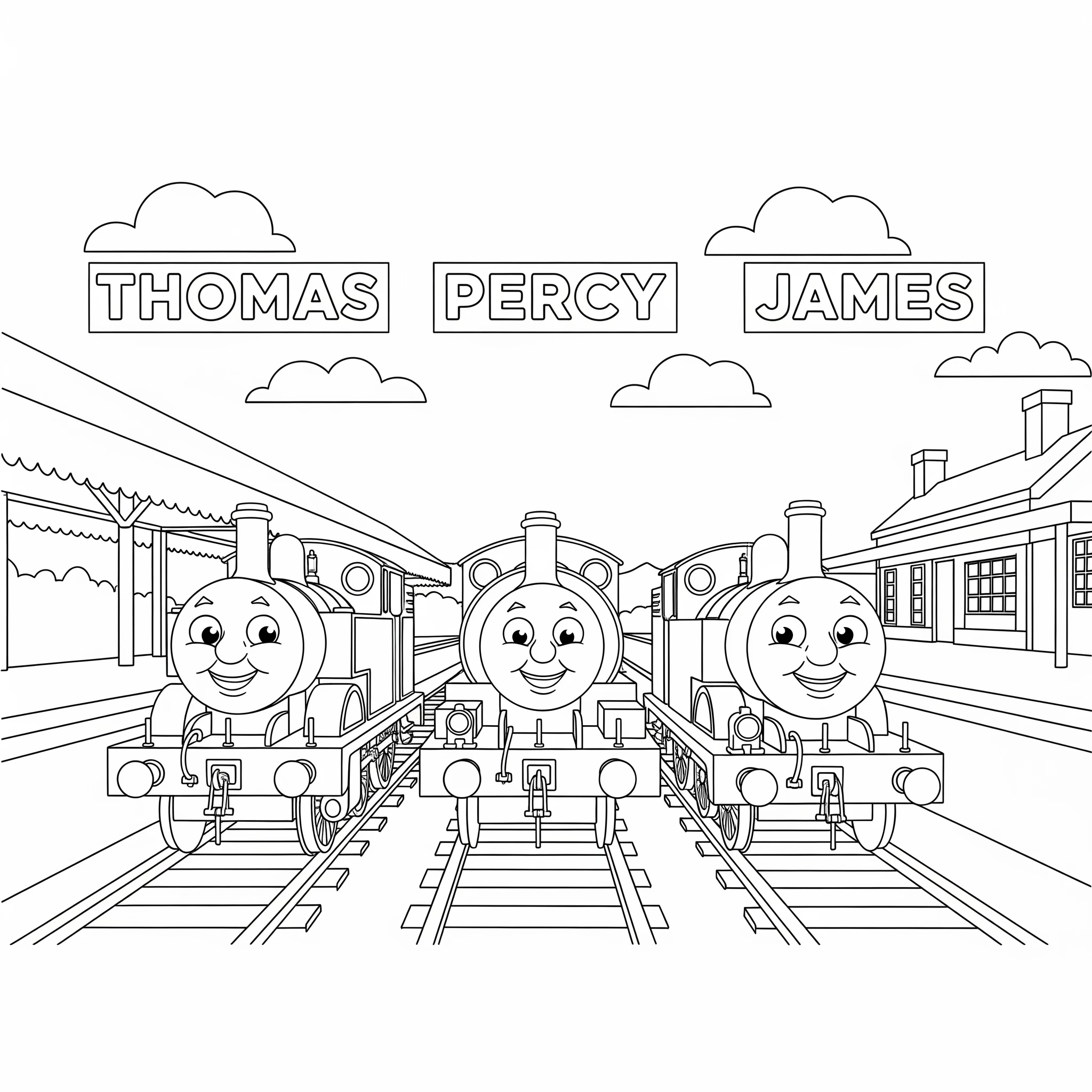 coloriage Thomas et Ses Amis gratuit pour enfants