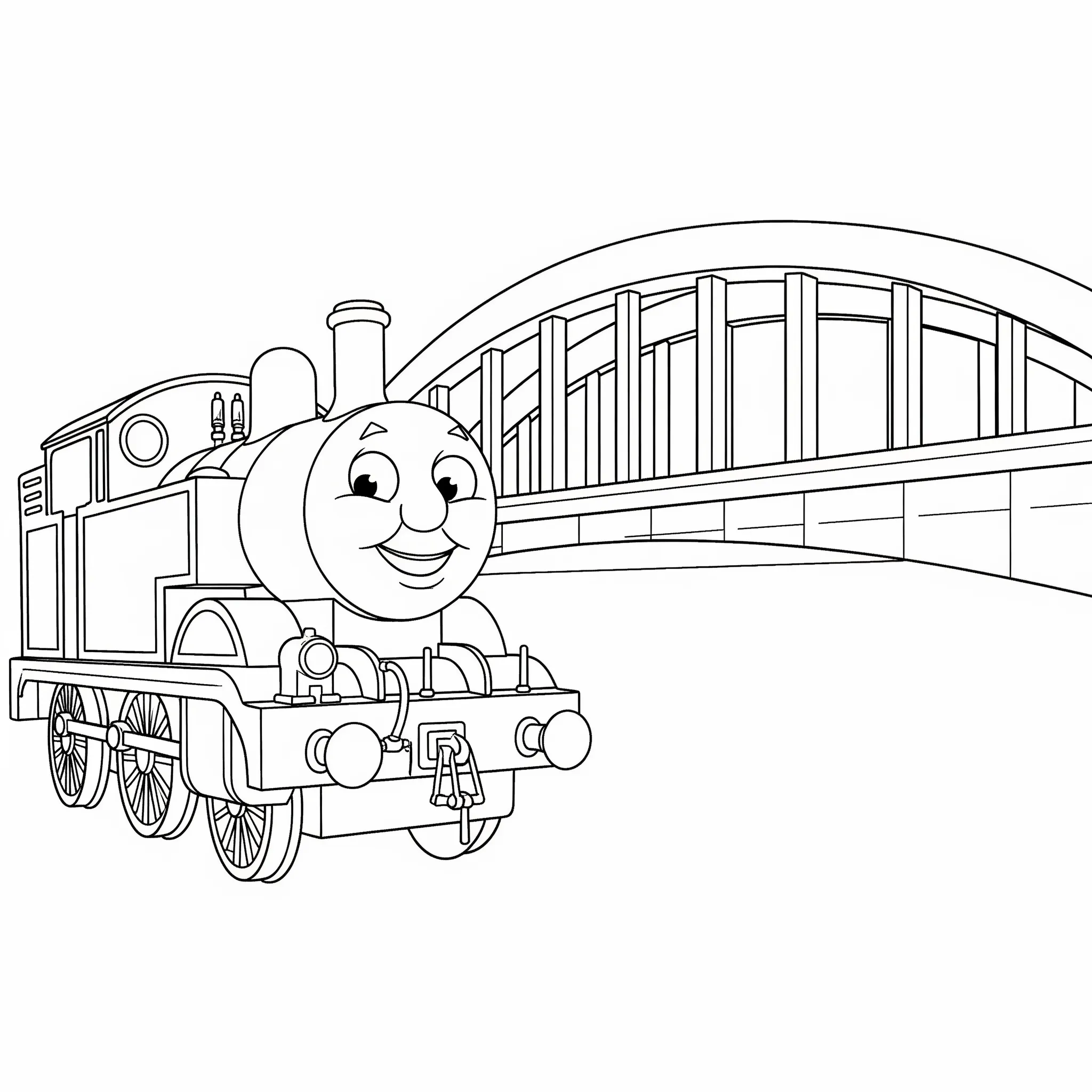 coloriage Thomas et le Pont a imprimer gratuitement