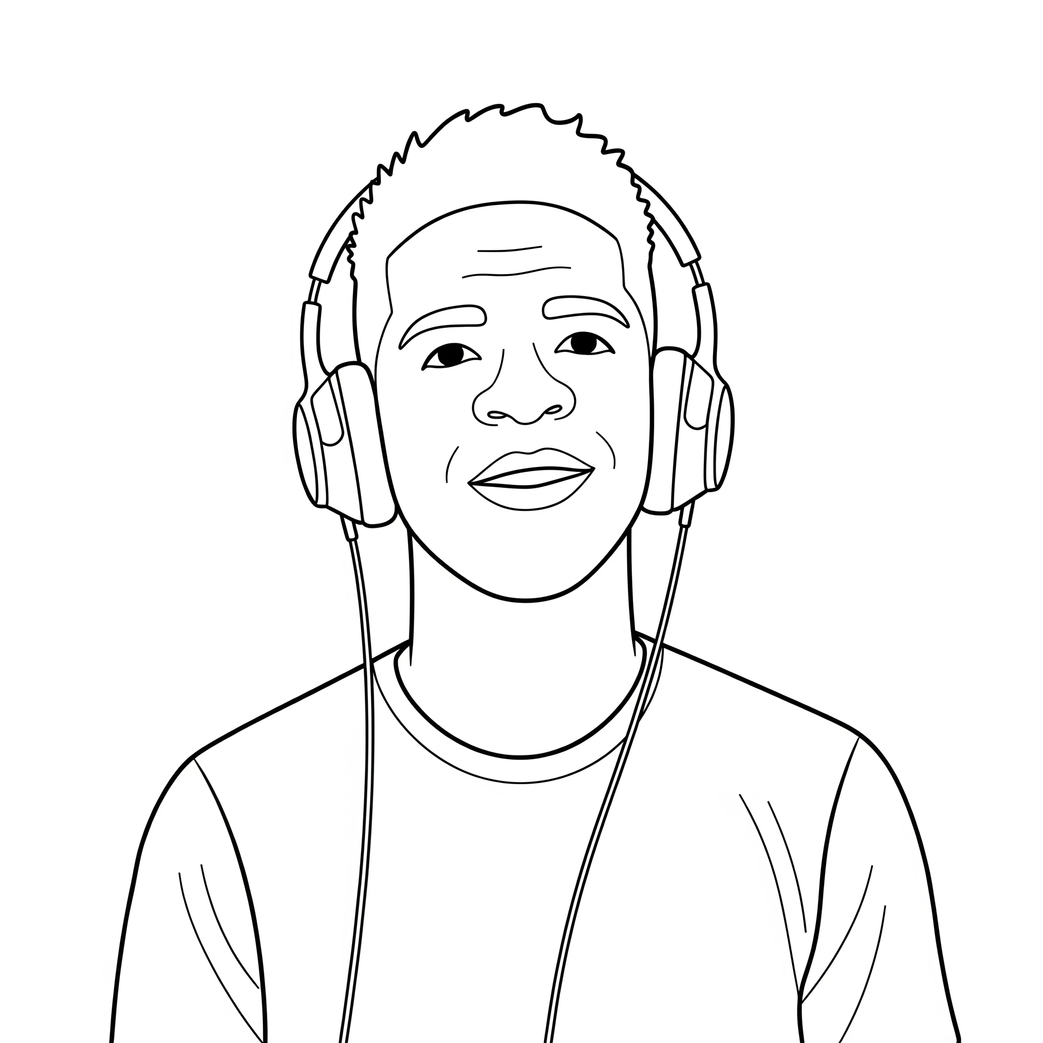 image pour coloriage Vinícius Júnior enfant