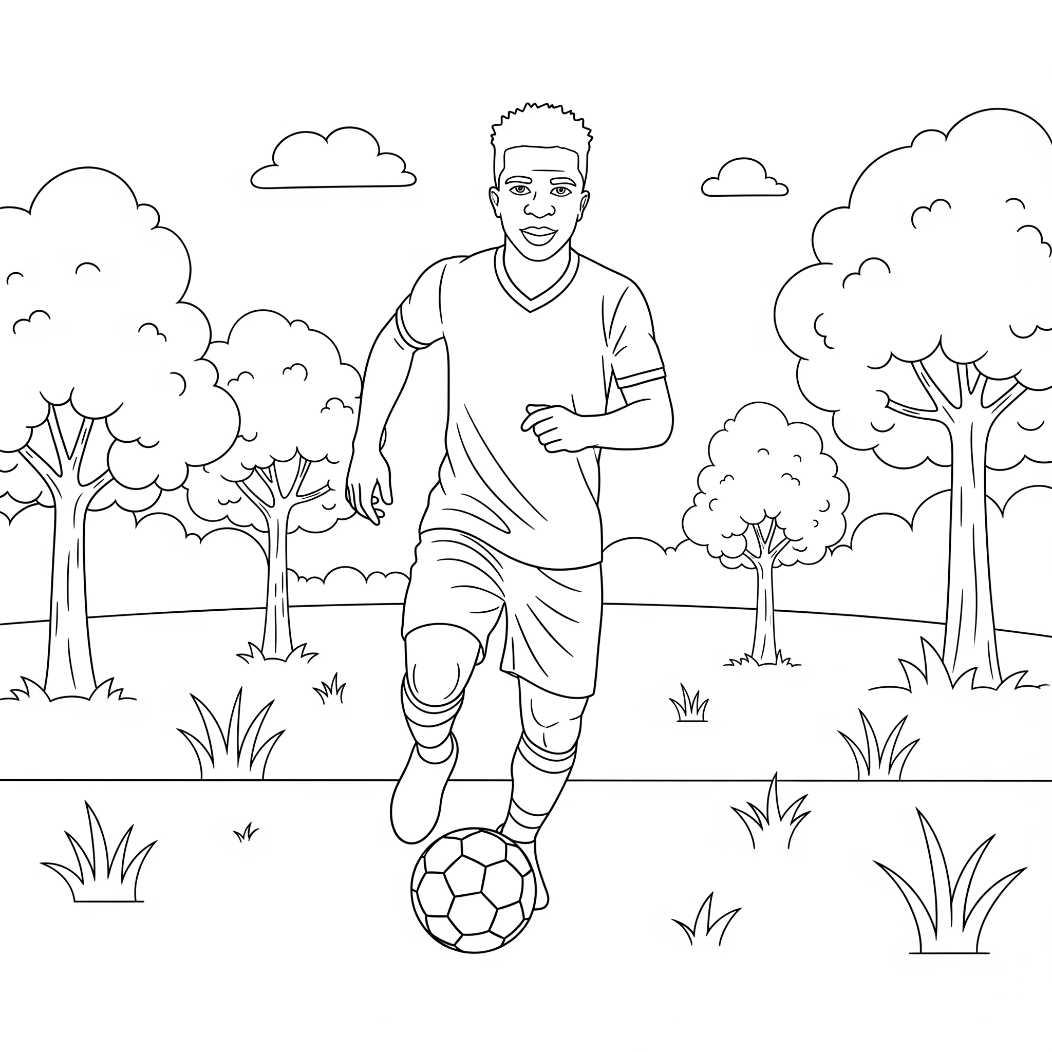 télécharger coloriage Vinícius Júnior gratuit 1