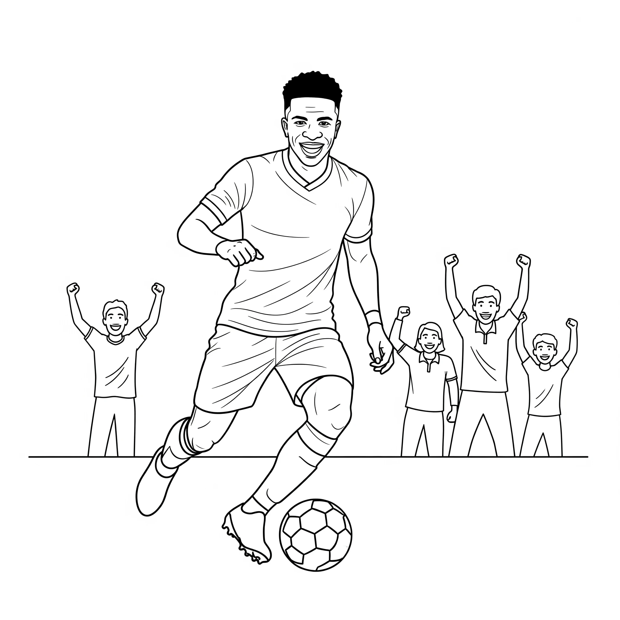 coloriage Vinícius Júnior pour enfants