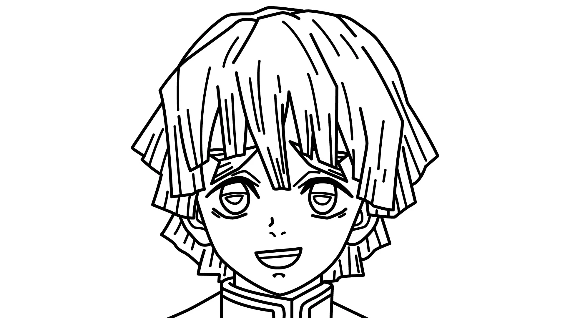 coloriage Zenitsu Agatsuma pour enfant