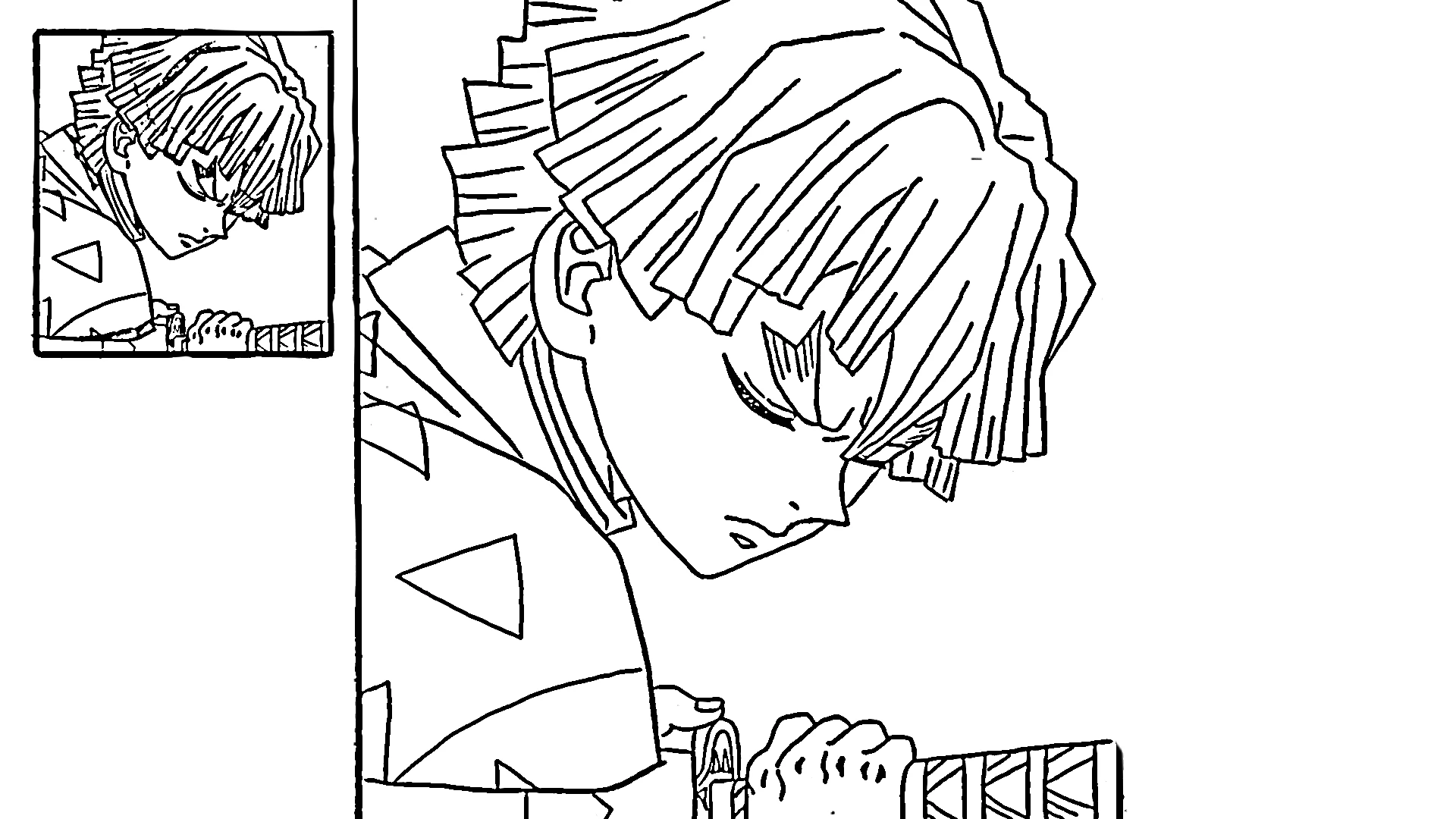 coloriage Zenitsu Agatsuma gratuit pour enfants