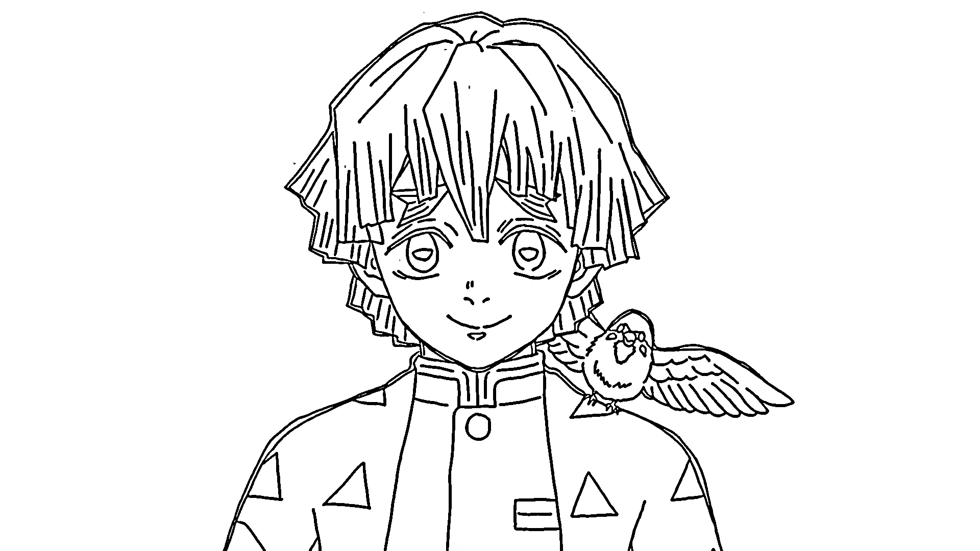 coloriage Zenitsu Agatsuma à imprimer pdf