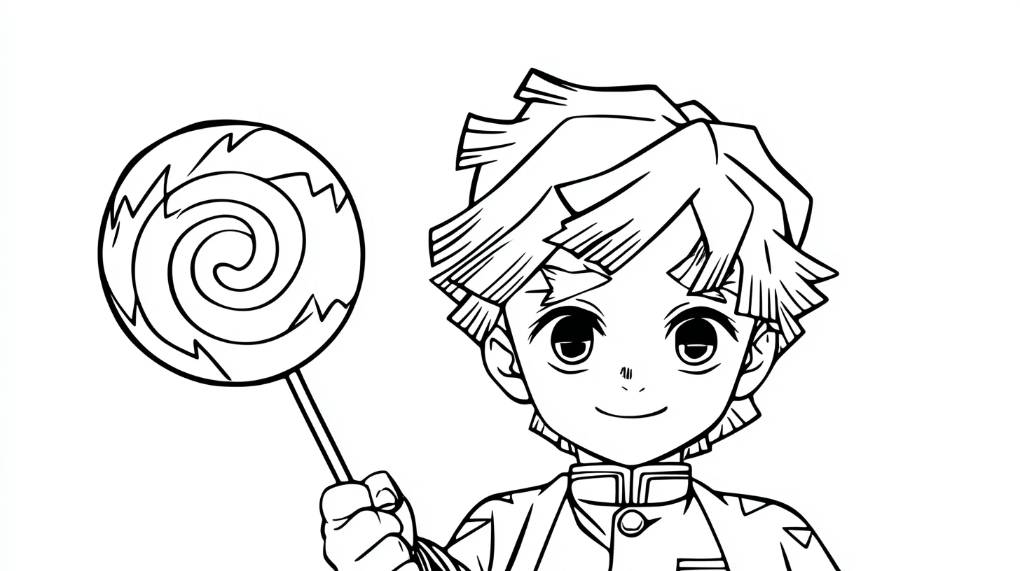 coloriage Zenitsu Agatsuma a imprimer gratuitement