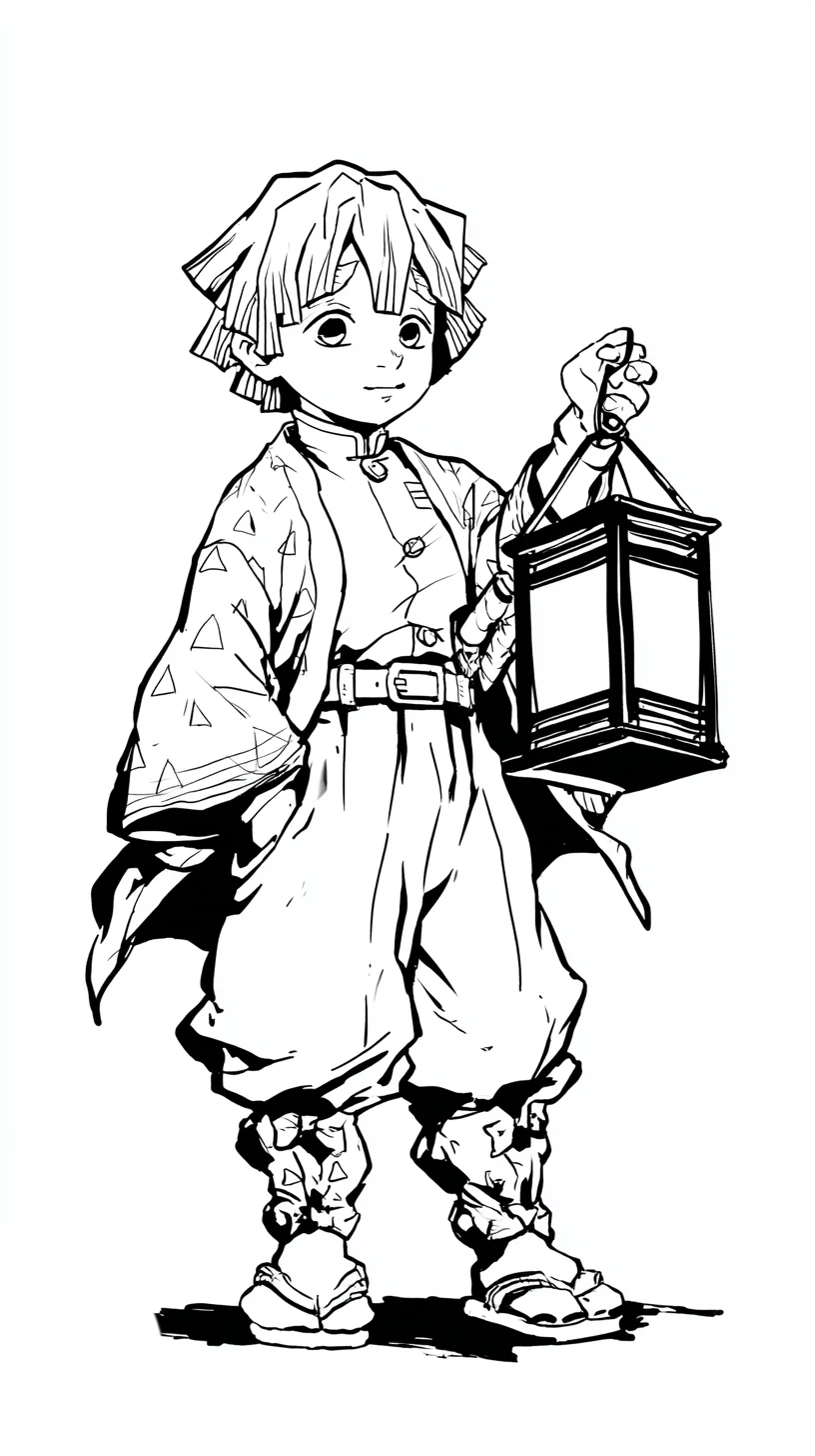 coloriage Zenitsu Agatsuma pour enfants 1