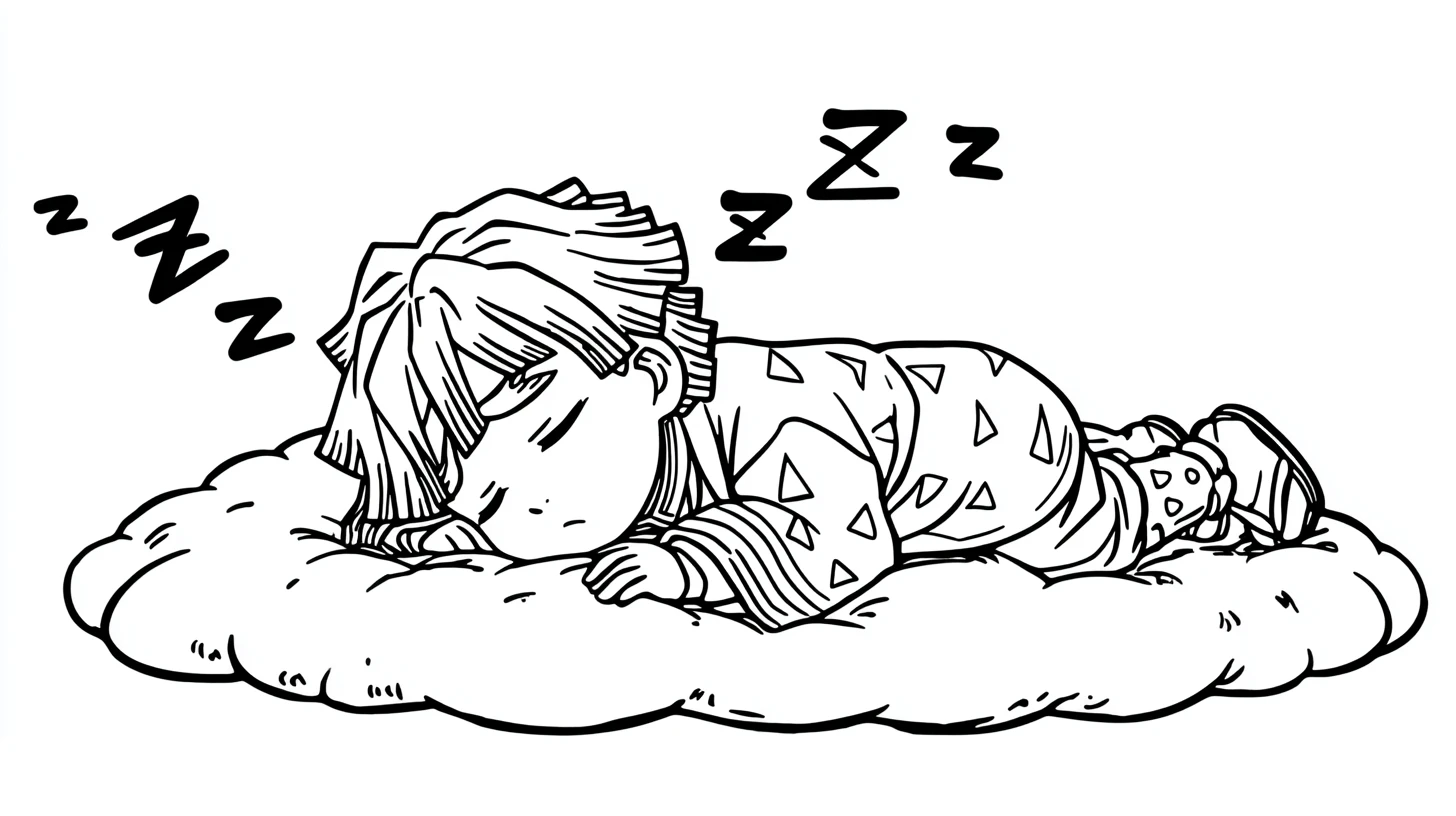 coloriage Zenitsu Agatsuma a dessiner et imprimer
