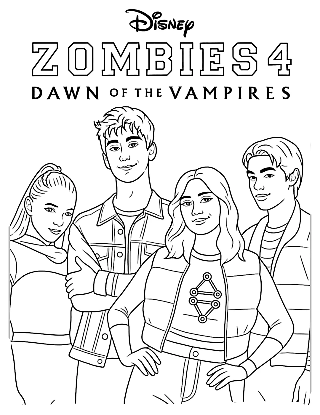 coloriage Zombies 4 pour enfant de à imprimer 1