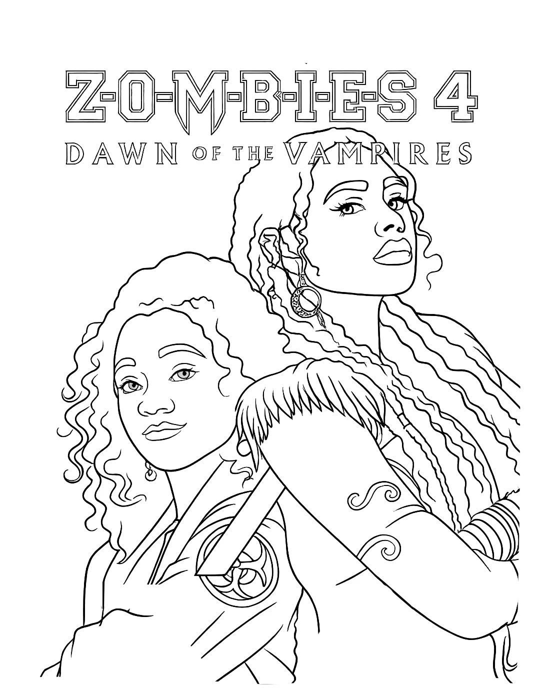 coloriage Zombies 4 pour enfants a imprimer