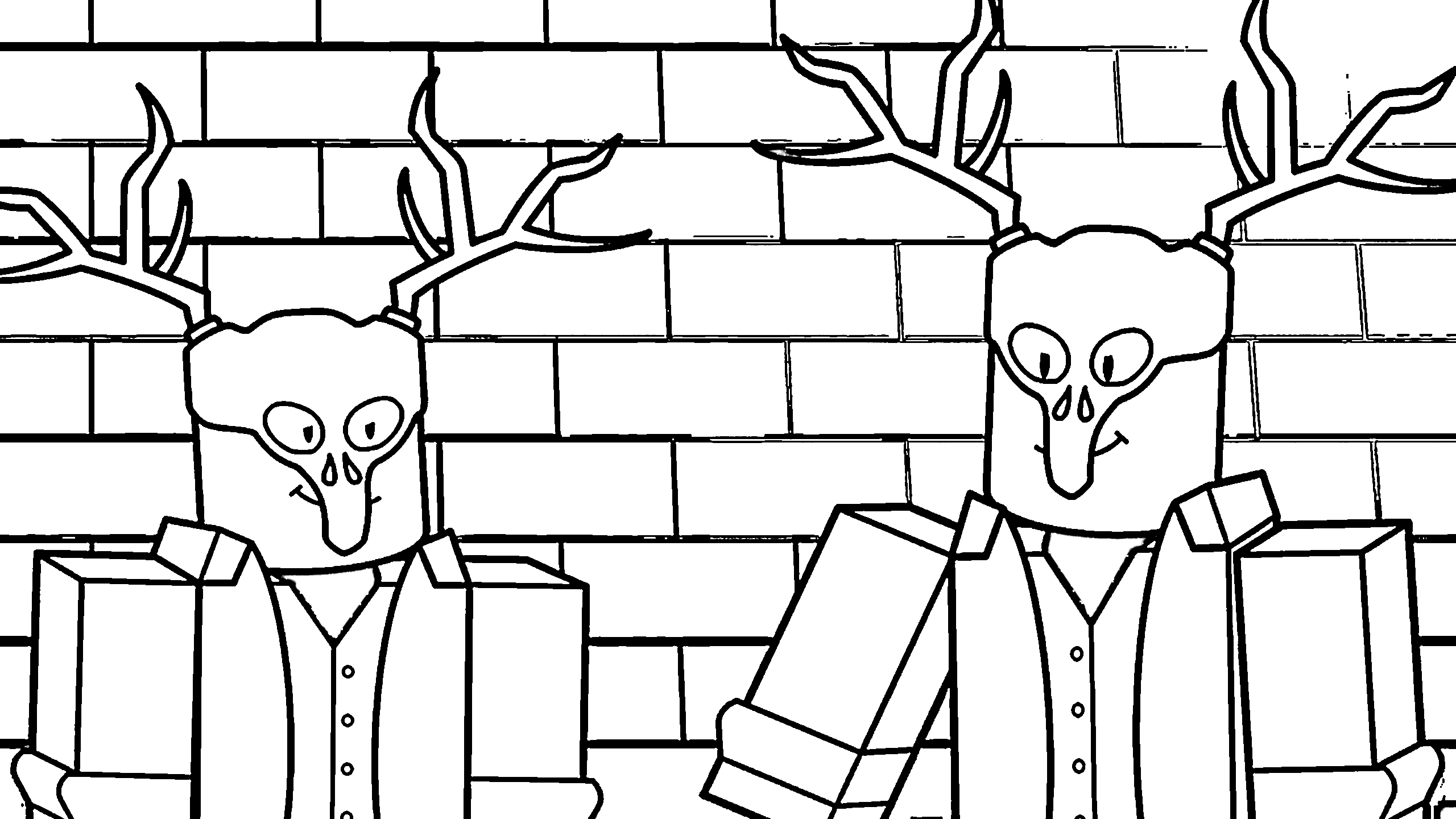 coloriage 99 Nights in the Forest et decoupage a imprimer gratuit