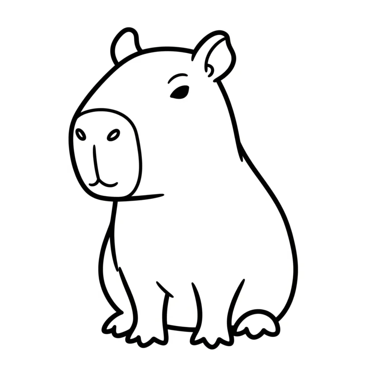 Coloriage Capybara