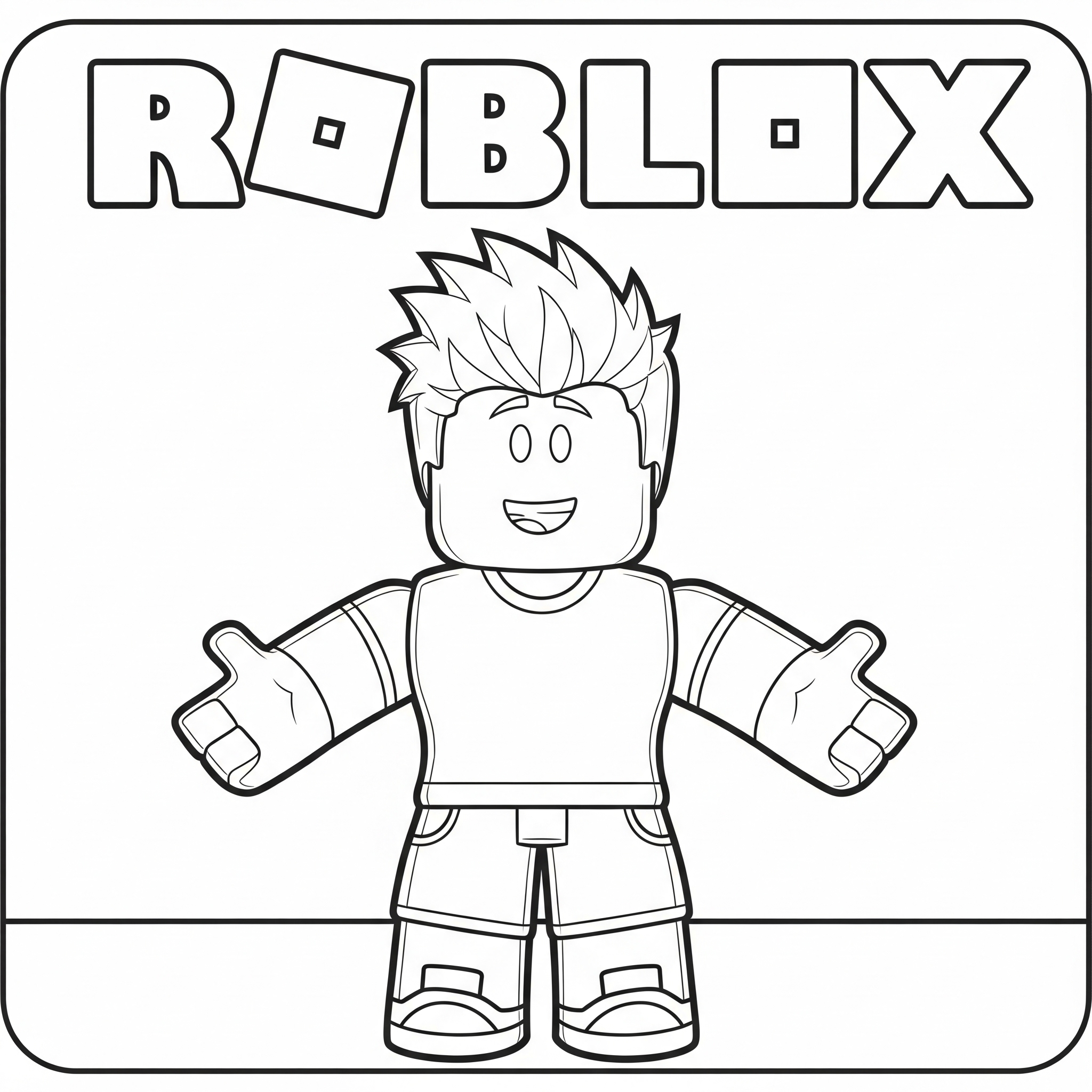 coloriage Roblox update à imprimer pour enfant de 12 ans