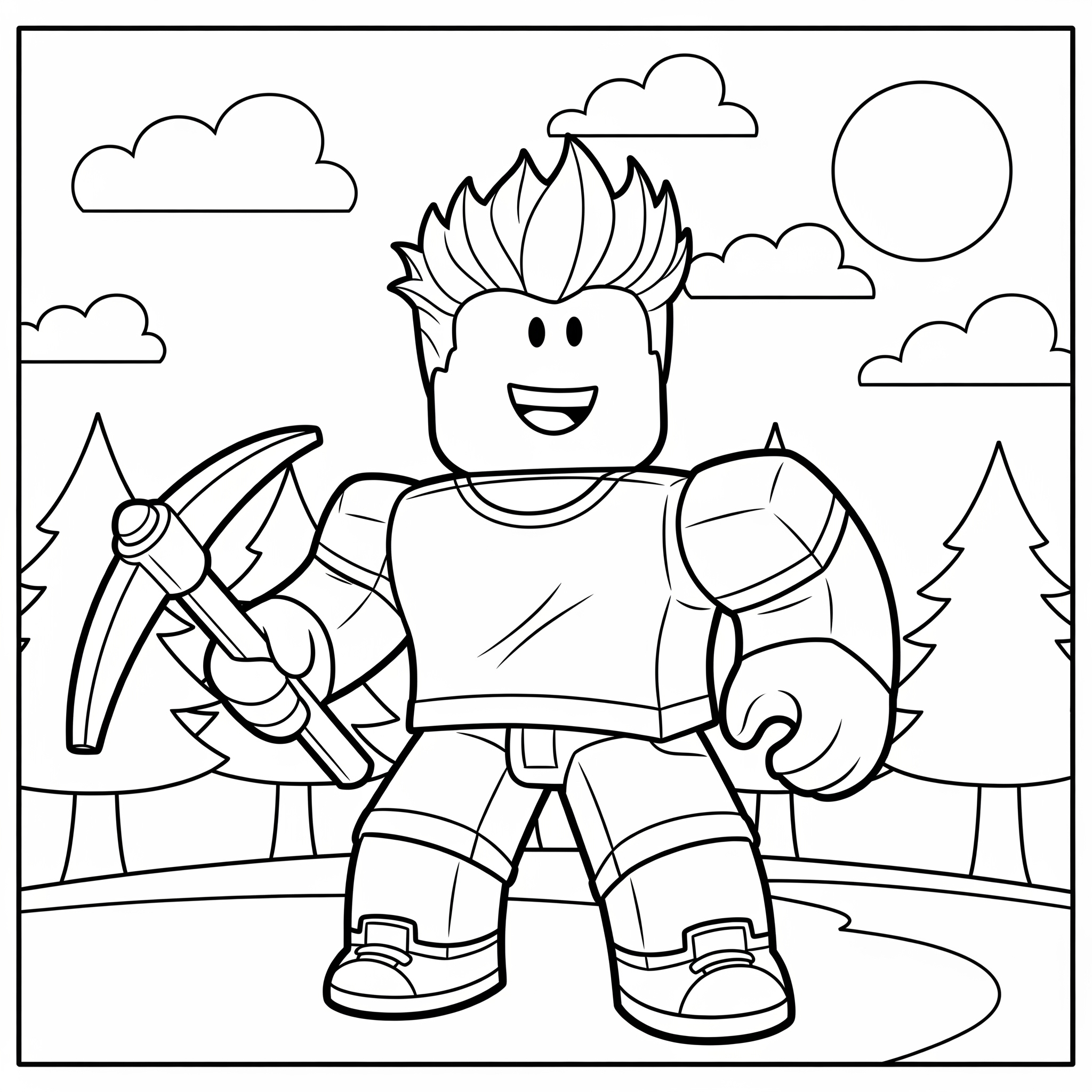 coloriage Roblox update pour bebe a imprimer