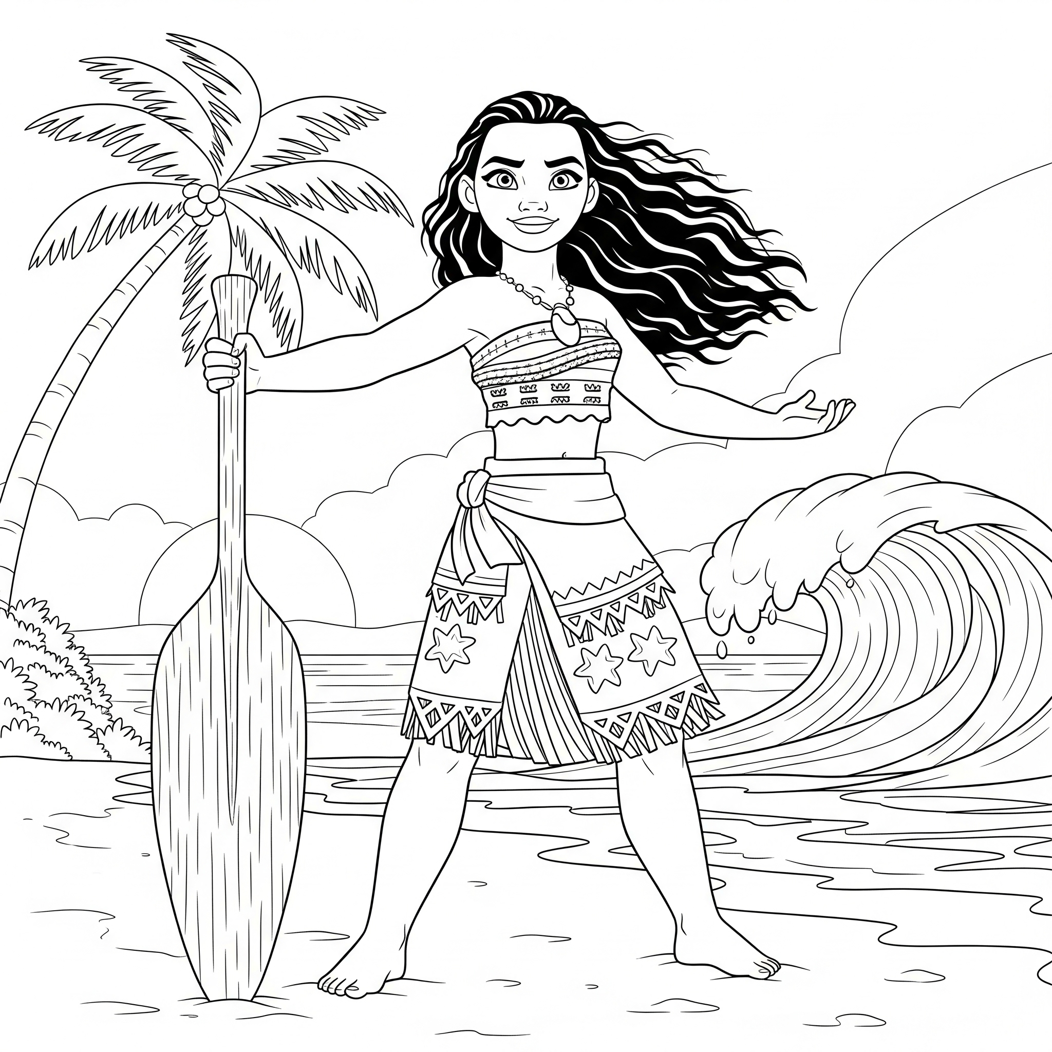 coloriage vaiana update pour enfant de 5 ans