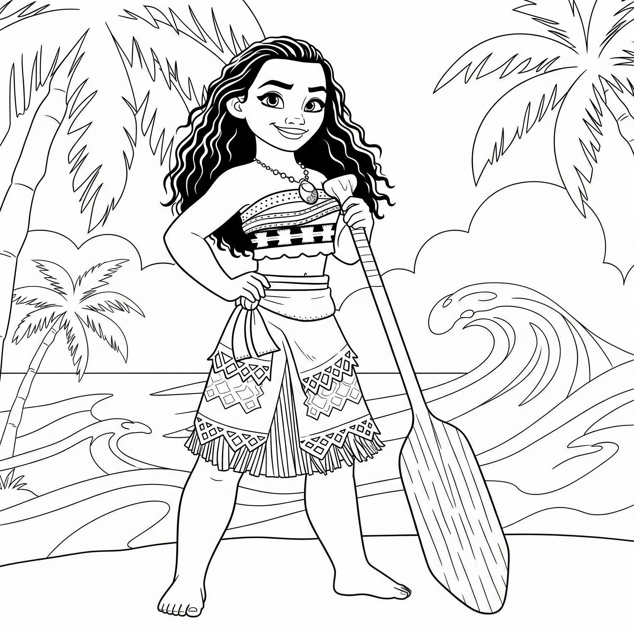 coloriage vaiana update à imprimer pour enfant de 10 ans