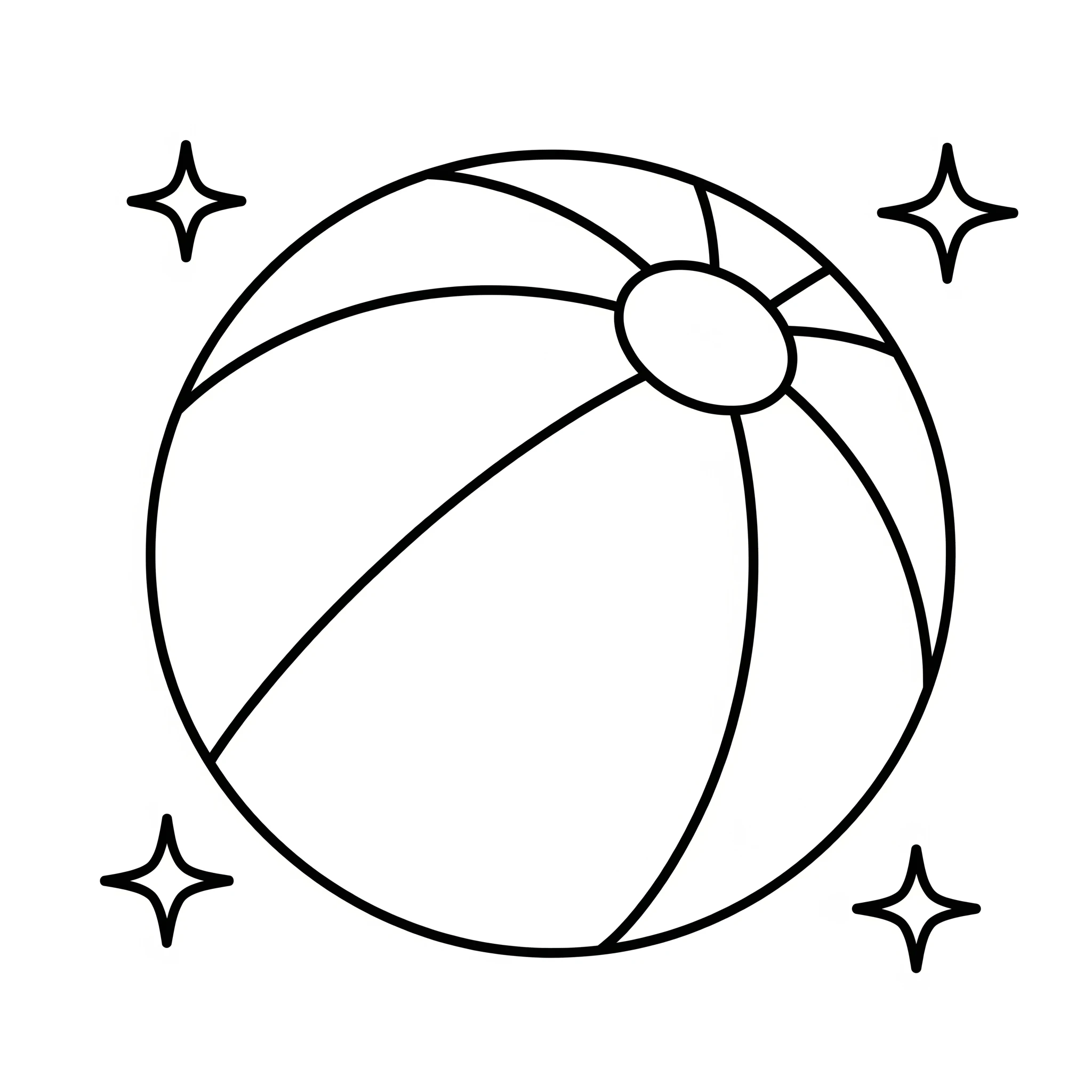 coloriage Ballon de plage à imprimer pour enfant de 3 ans