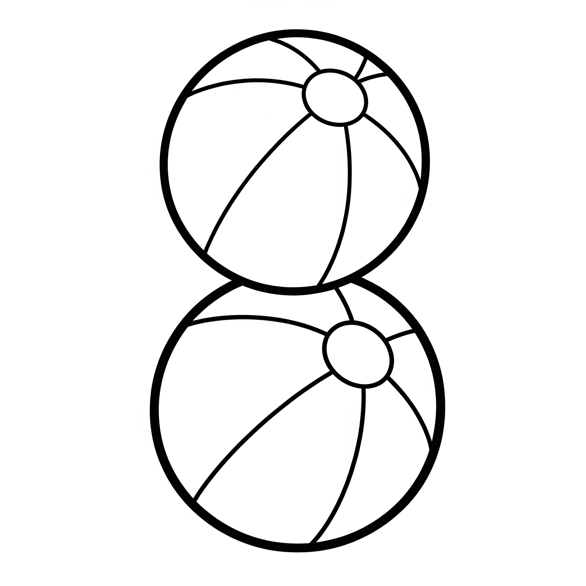 coloriage Ballon de plage à imprimer pour enfant de 7 ans