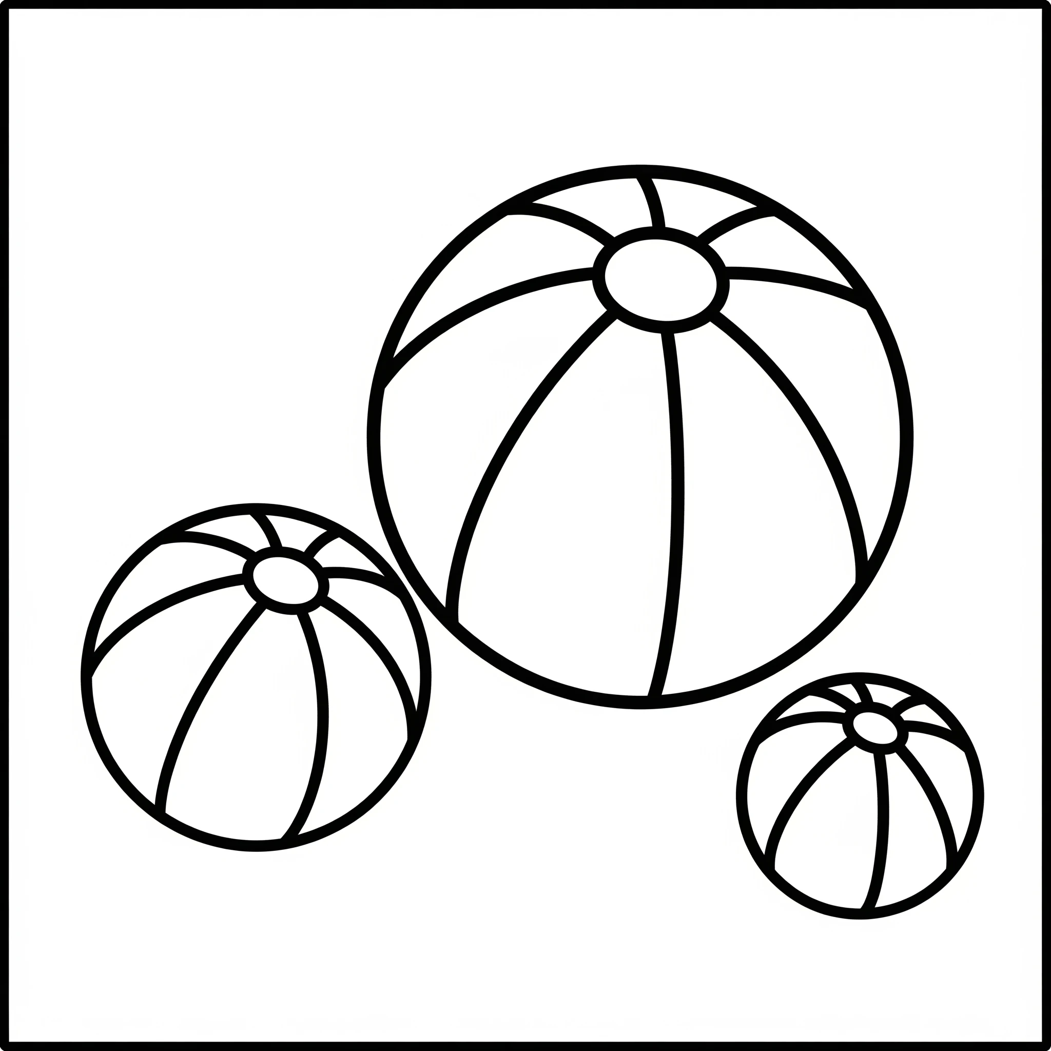 coloriage Ballon de plage educatif pour enfant