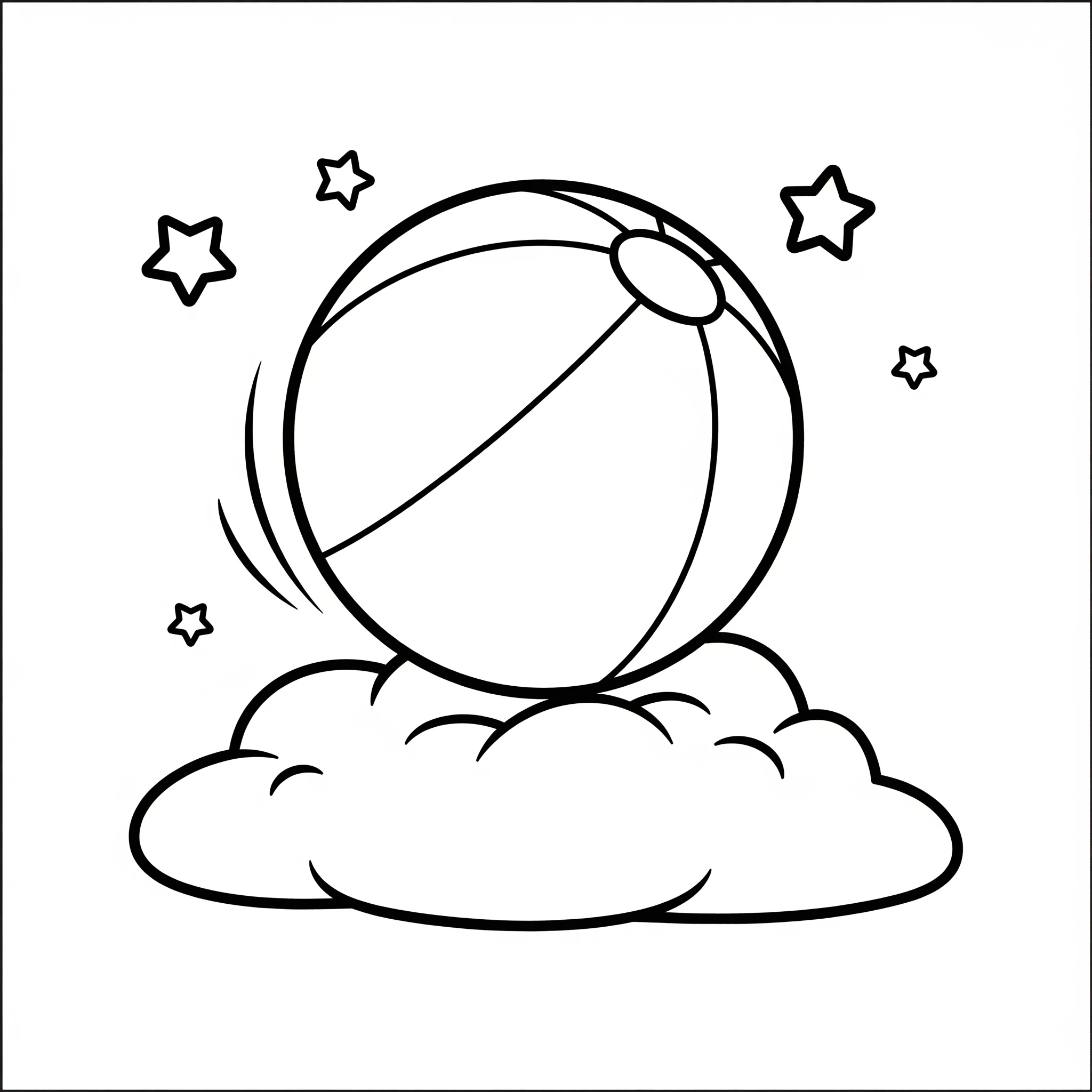 coloriage Ballon de plage a colorier en ligne gratuitement
