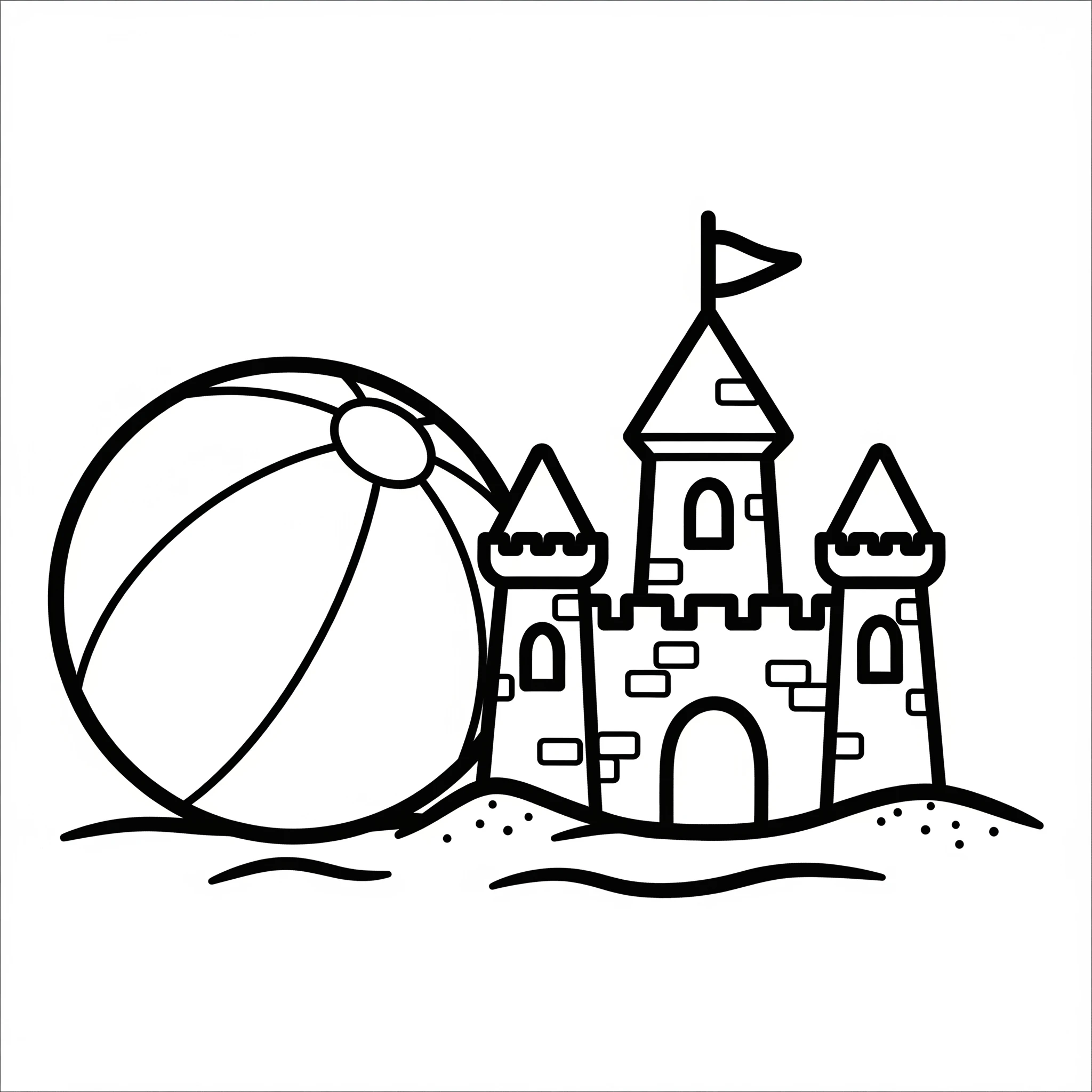 coloriage Ballon de plage a imprimer gratuitement