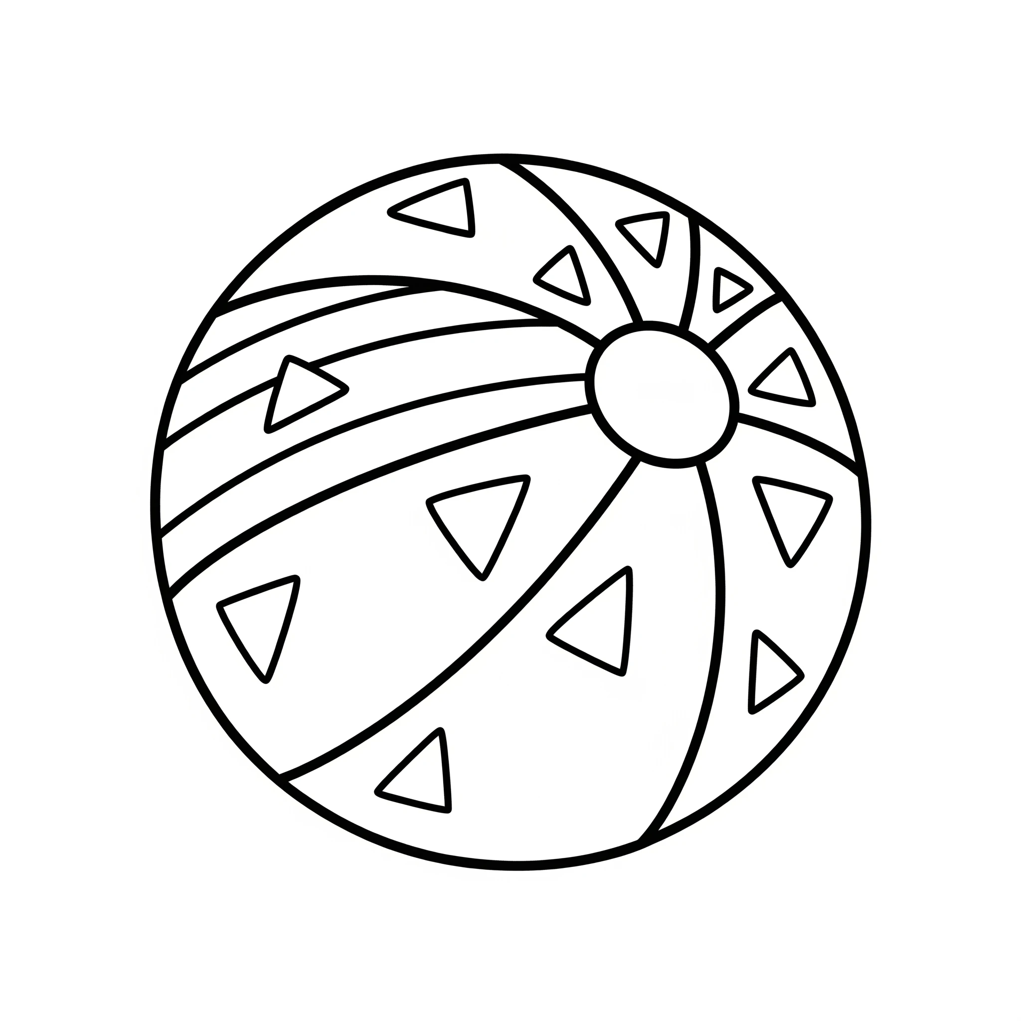 coloriage Ballon de plage à imprimer gratuitement pdf