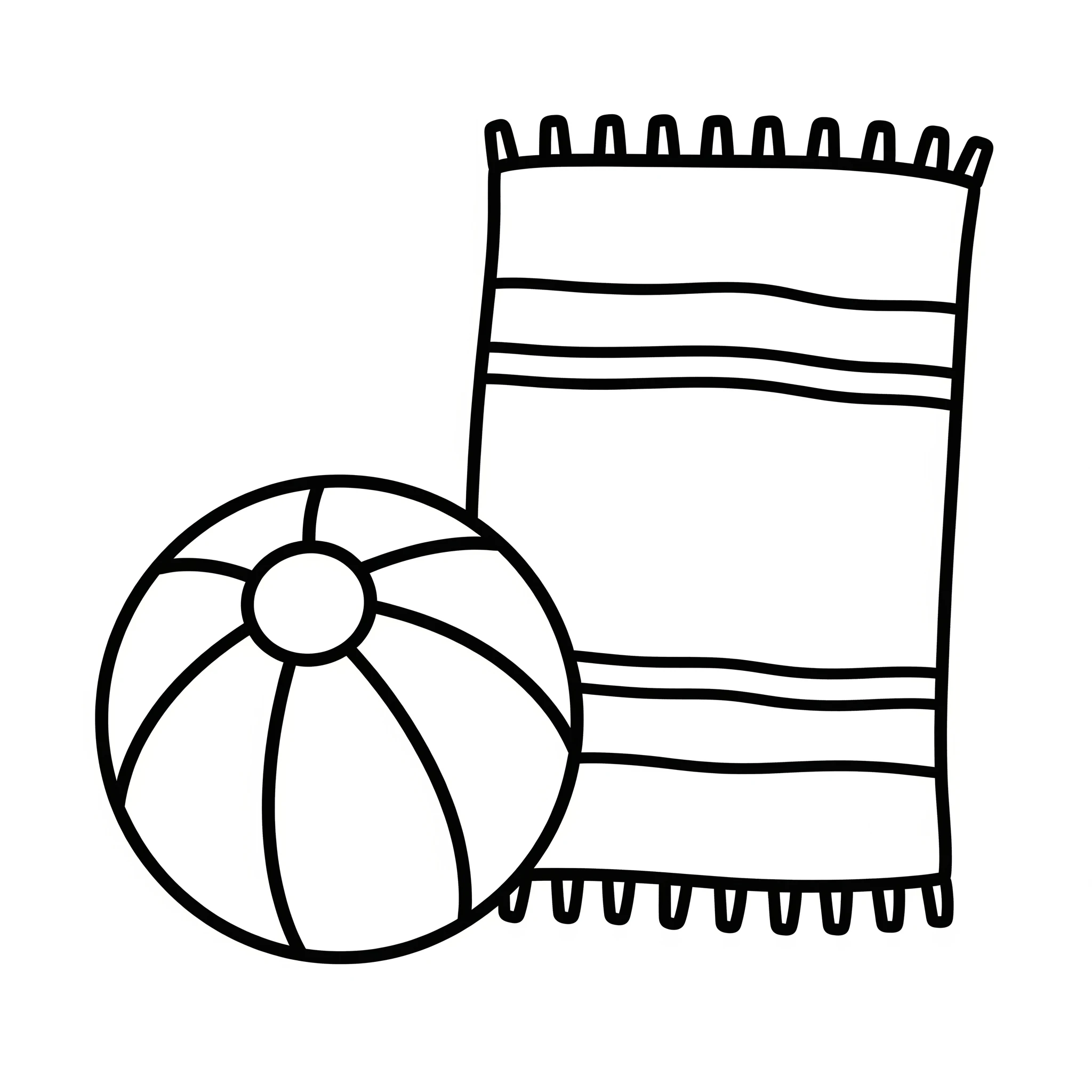 coloriage Ballon de plage à imprimer gratuitement pdf 1