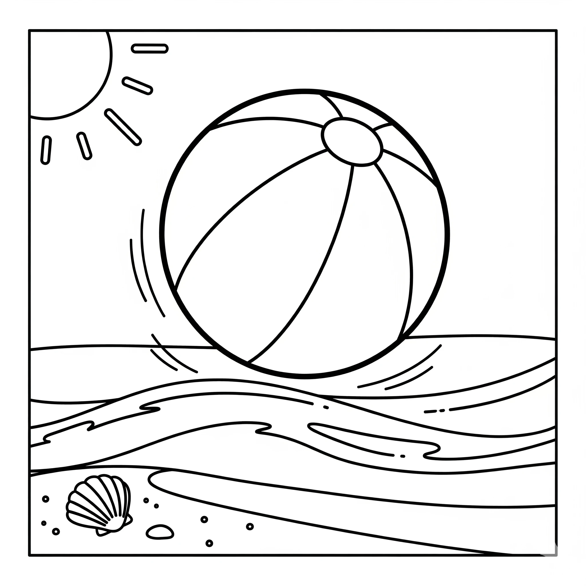 télécharger coloriage Ballon de plage gratuit