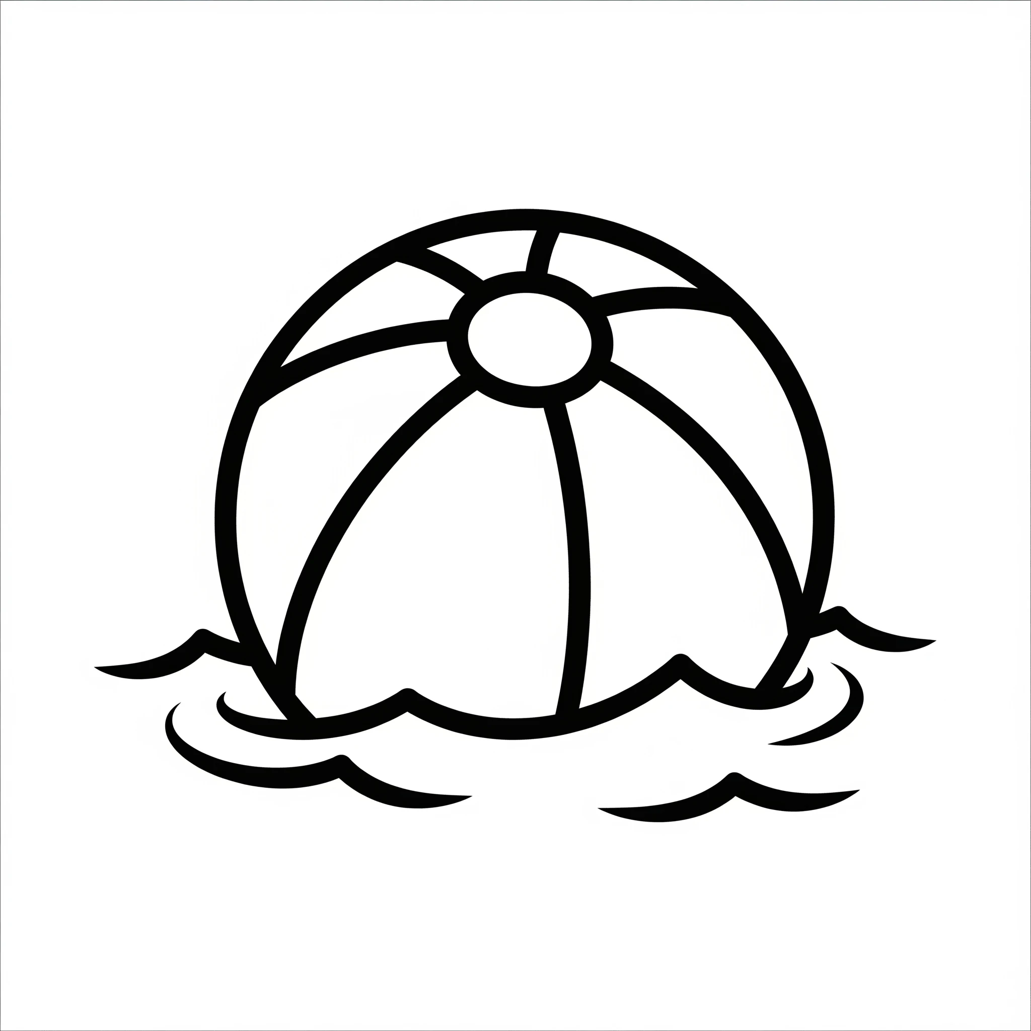 imprimer coloriage Ballon de plage pour enfant