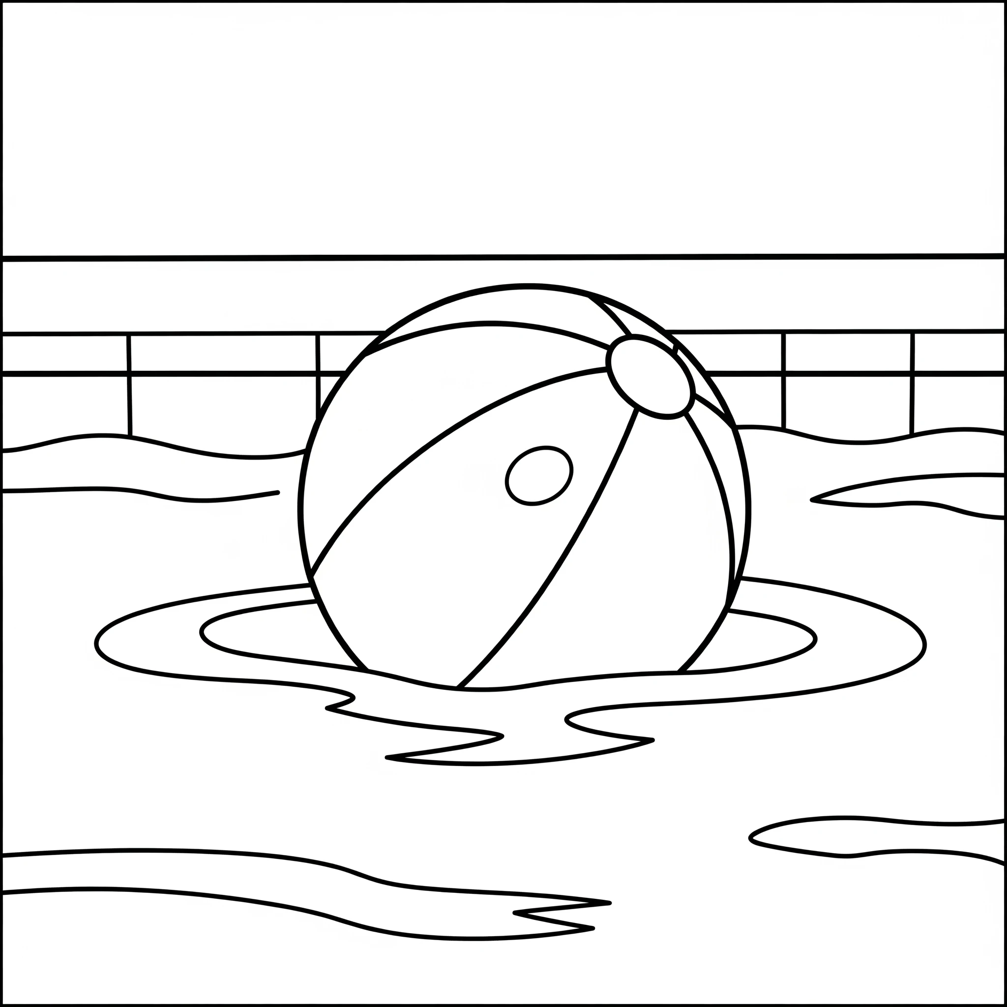 coloriage Ballon de plage gratuit pour enfants