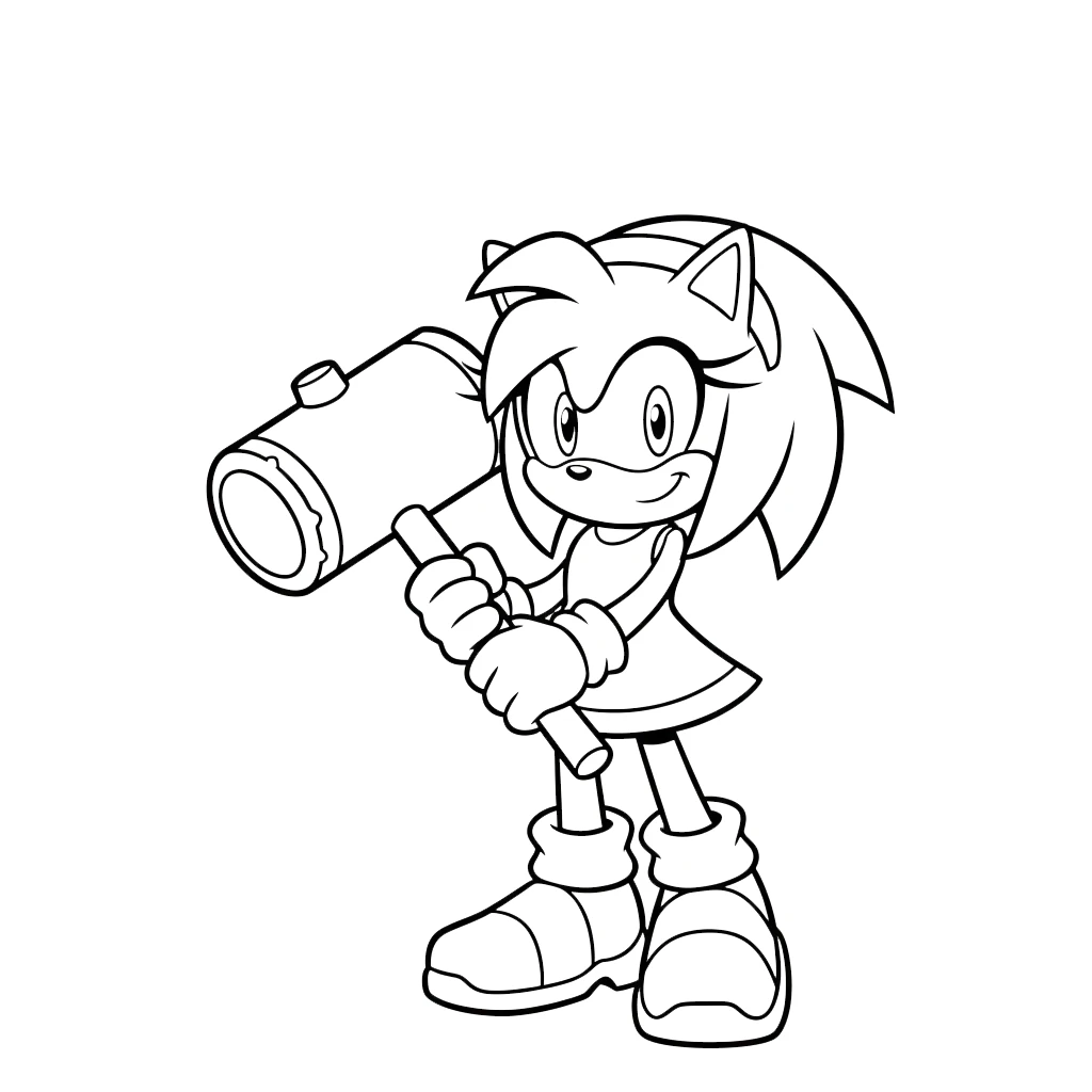 coloriage Amy Rose gratuit
