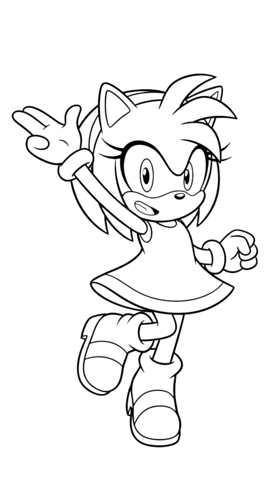 coloriage Amy Rose pour enfants