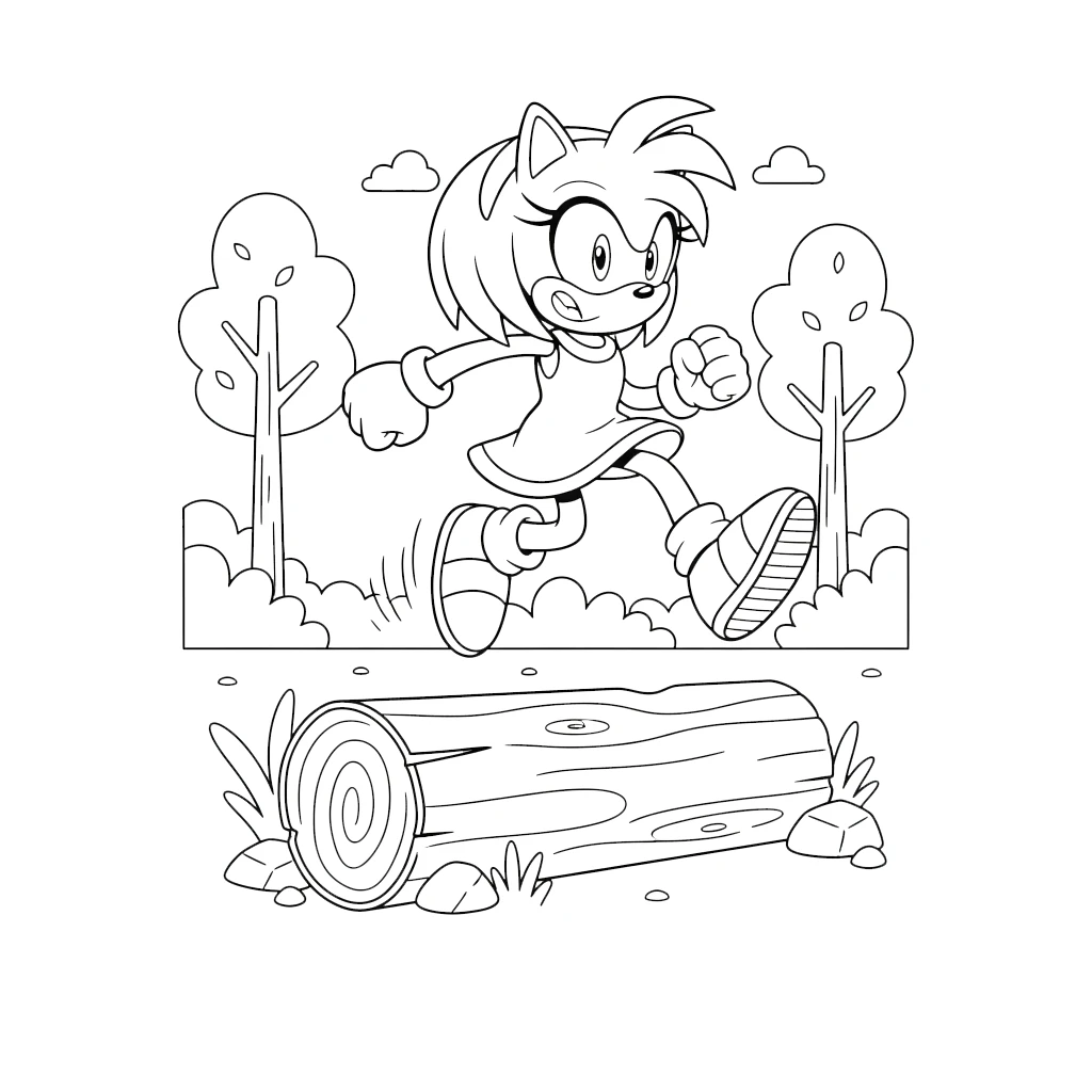 télécharger coloriage Amy Rose gratuit