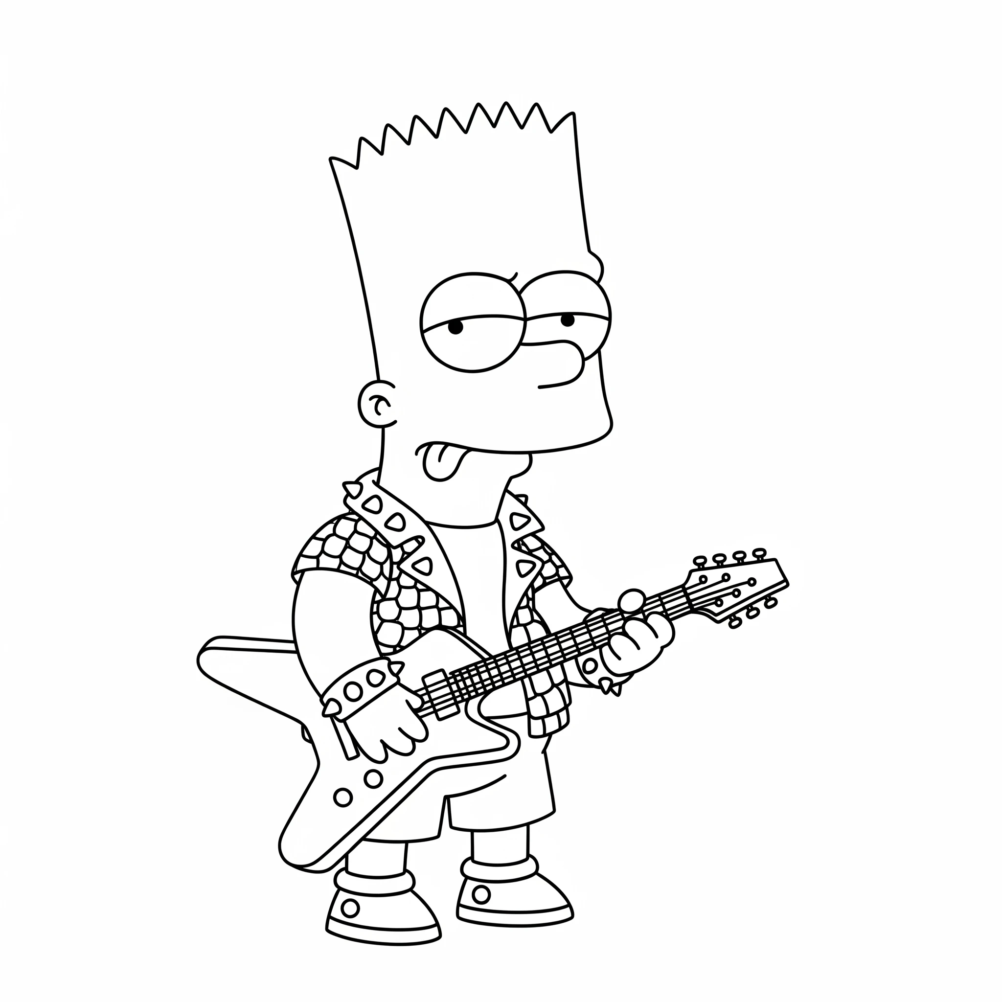 coloriage Bart Simpson gratuit pour enfants