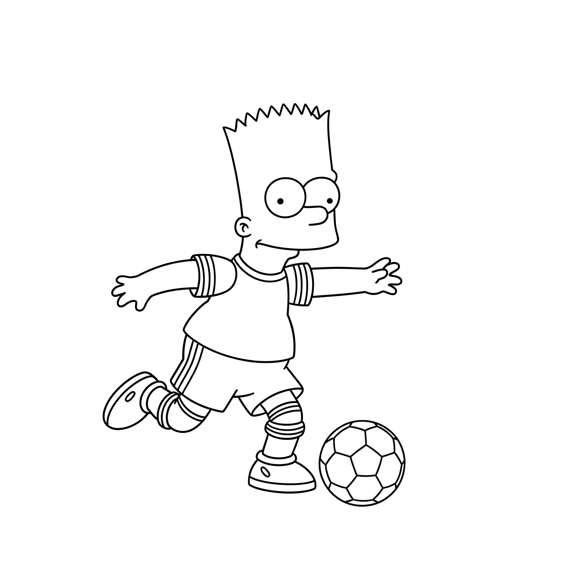 coloriage Bart Simpson d'enfant a imprimer