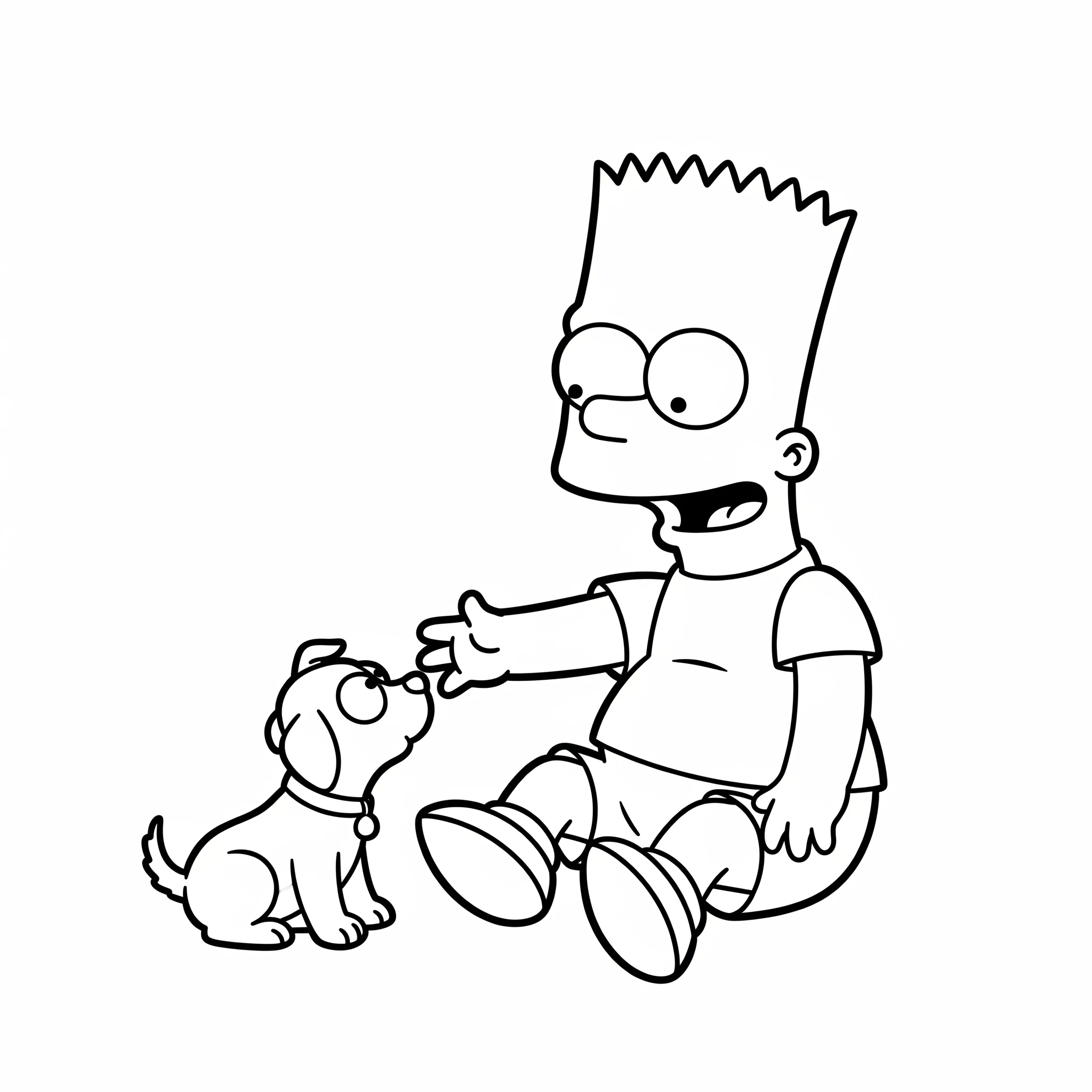 coloriage Bart Simpson gratuit à imprimer