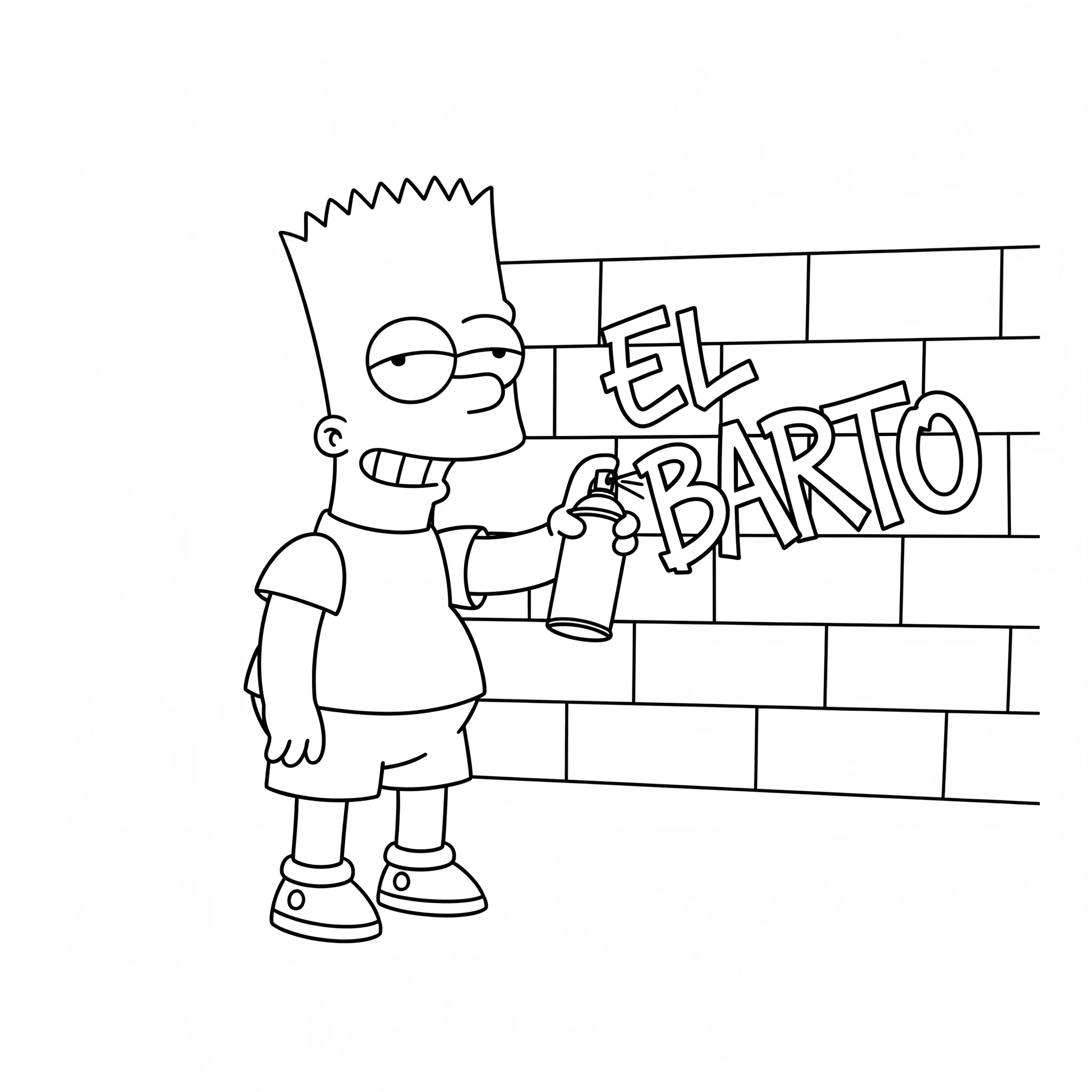 a imprimer coloriage Bart Simpson gratuit