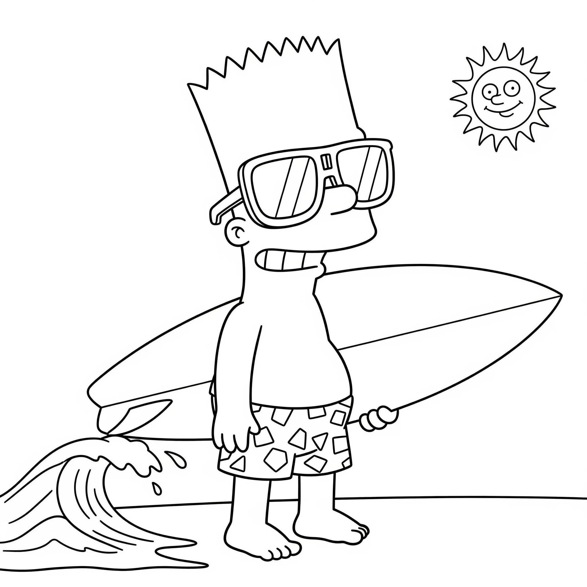 coloriage Bart Simpson à imprimer gratuitement pdf