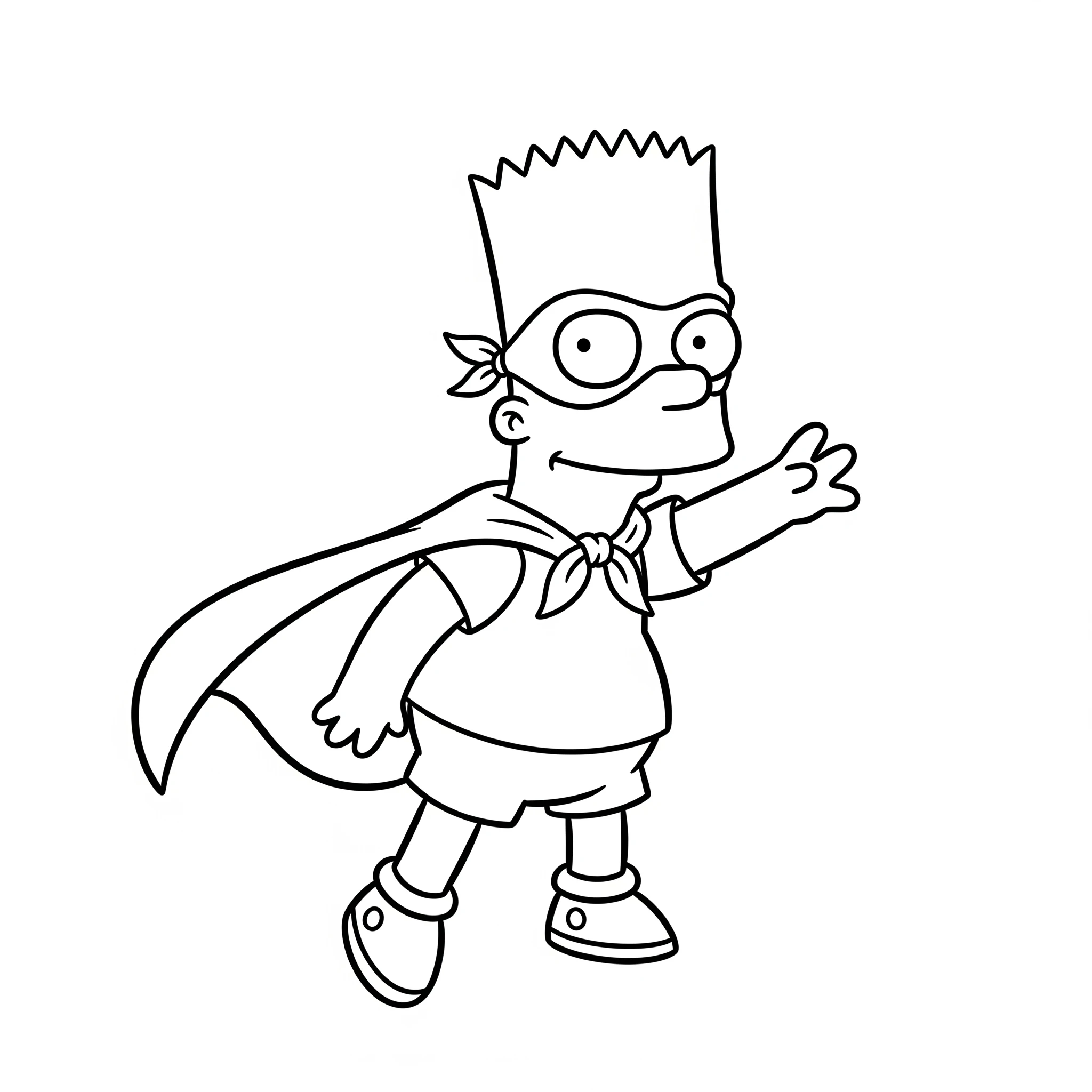 coloriage Bart Simpson et dessin a imprimer