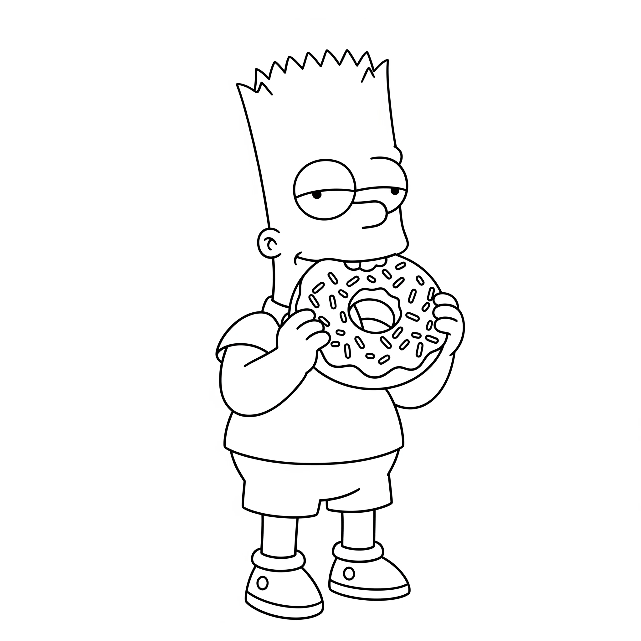 coloriage Bart Simpson et decoupage