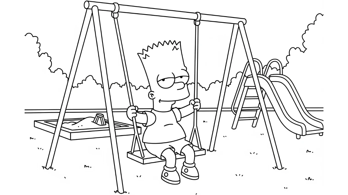 coloriage Bart Simpson pour enfant à imprimer