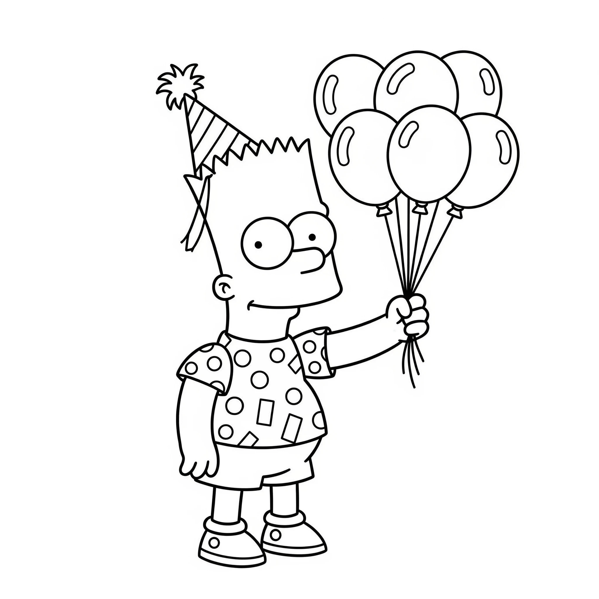 coloriage Bart Simpson d'enfant a imprimer 2
