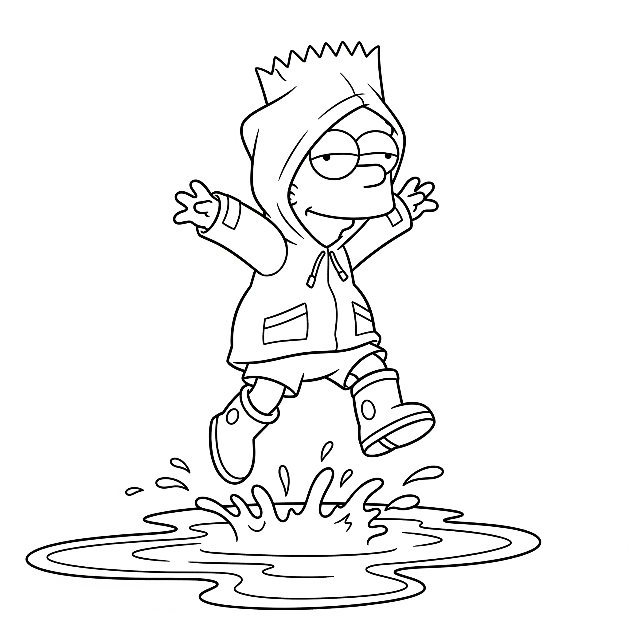coloriage Bart Simpson pour enfant à imprimer 1