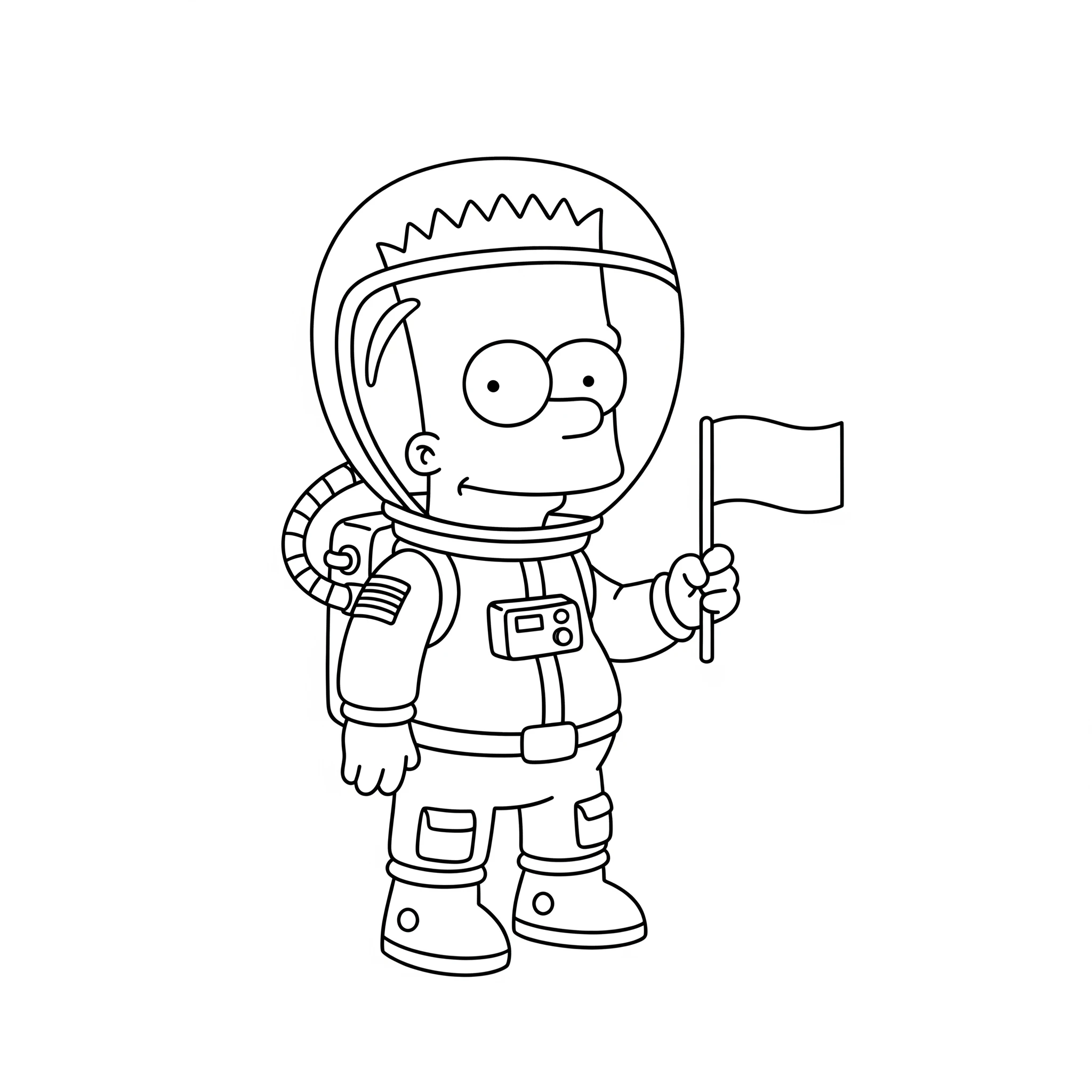 coloriage Bart Simpson pour enfants à télécharger