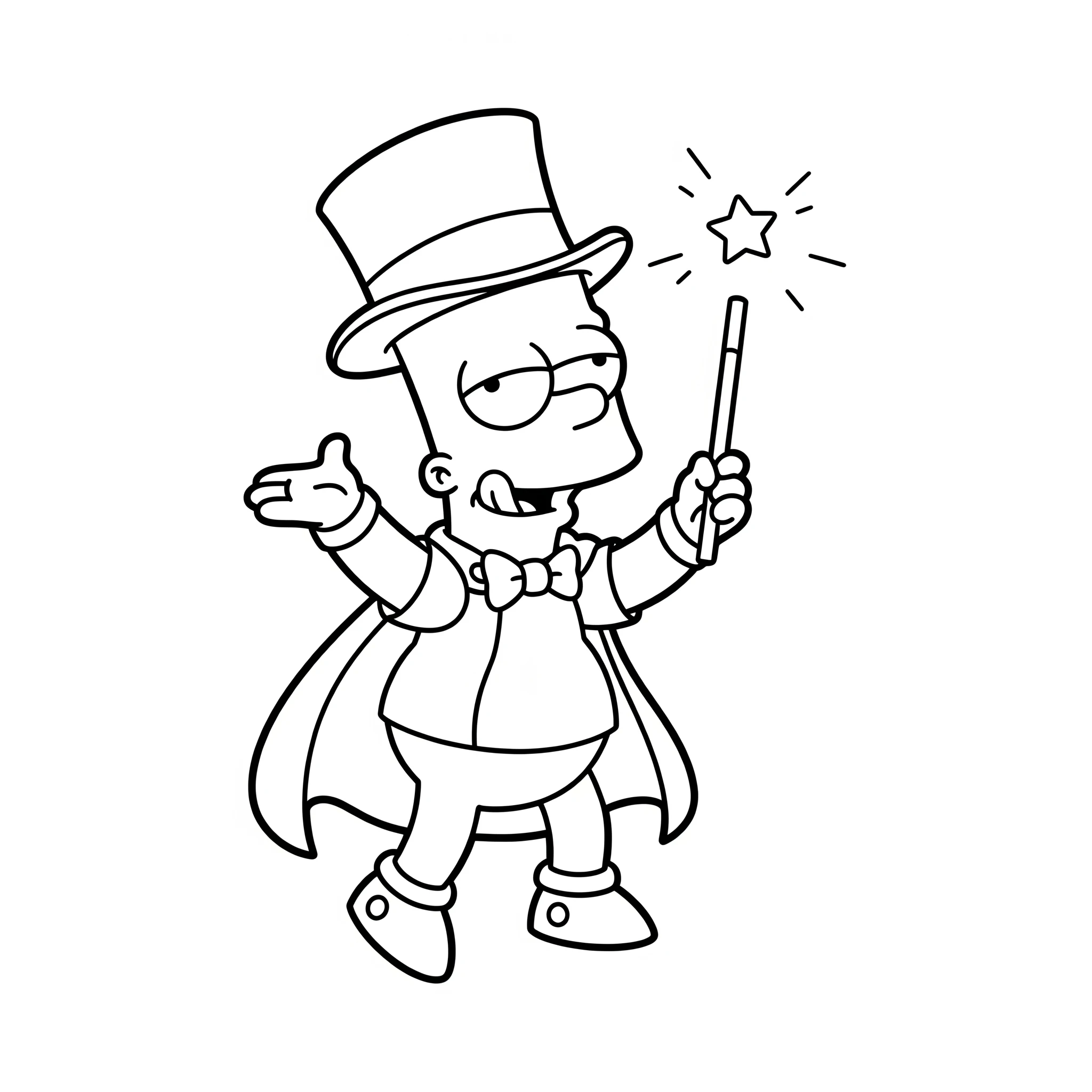 coloriage Bart Simpson pour enfant de 5 ans