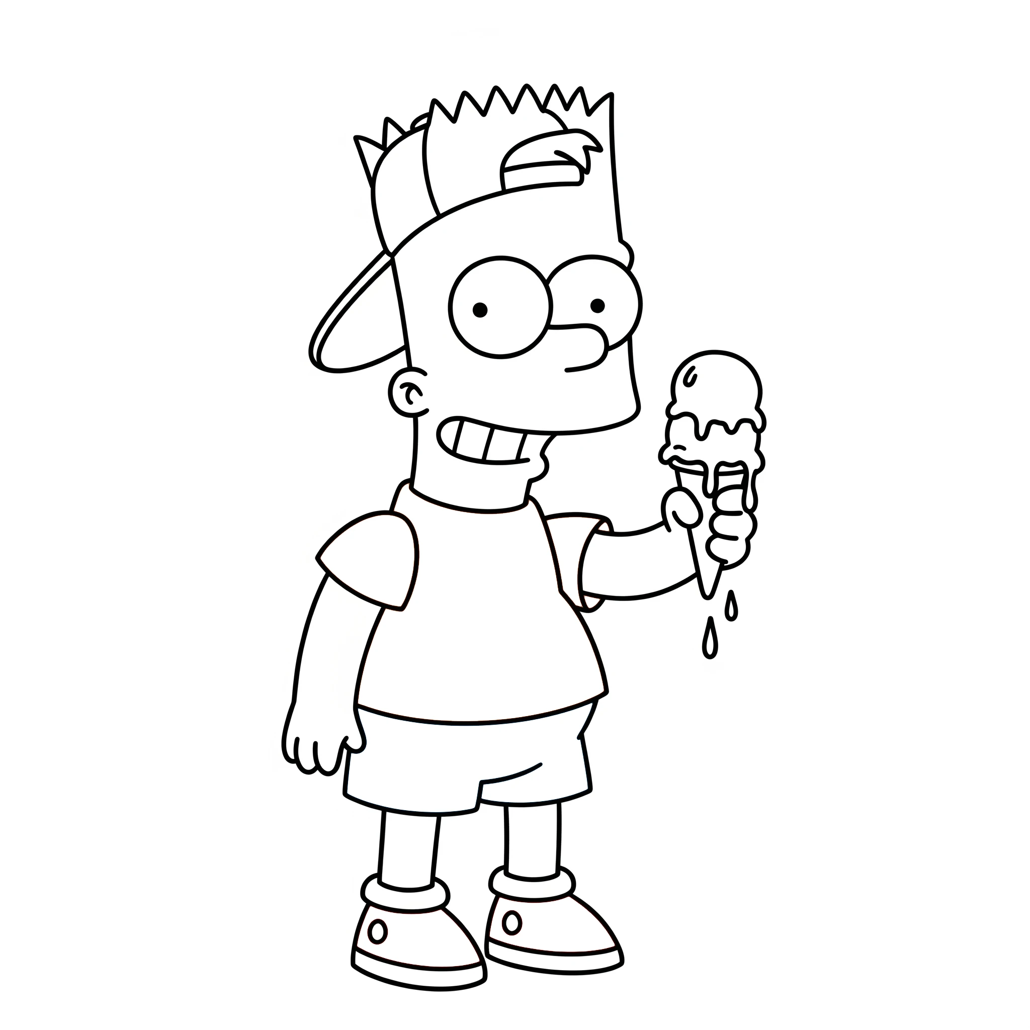 coloriage Bart Simpson a colorier en ligne gratuitement