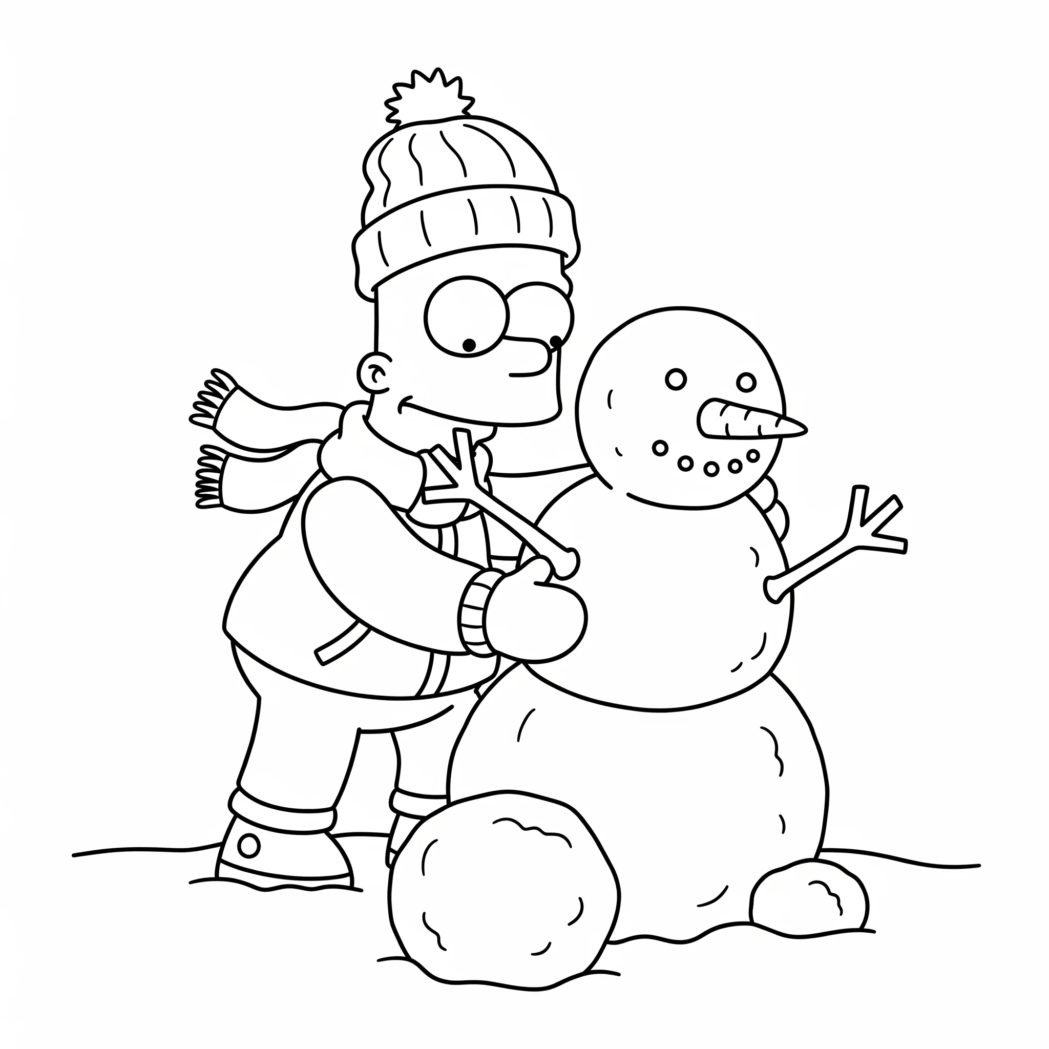 coloriage Bart Simpson et apprentissage 1